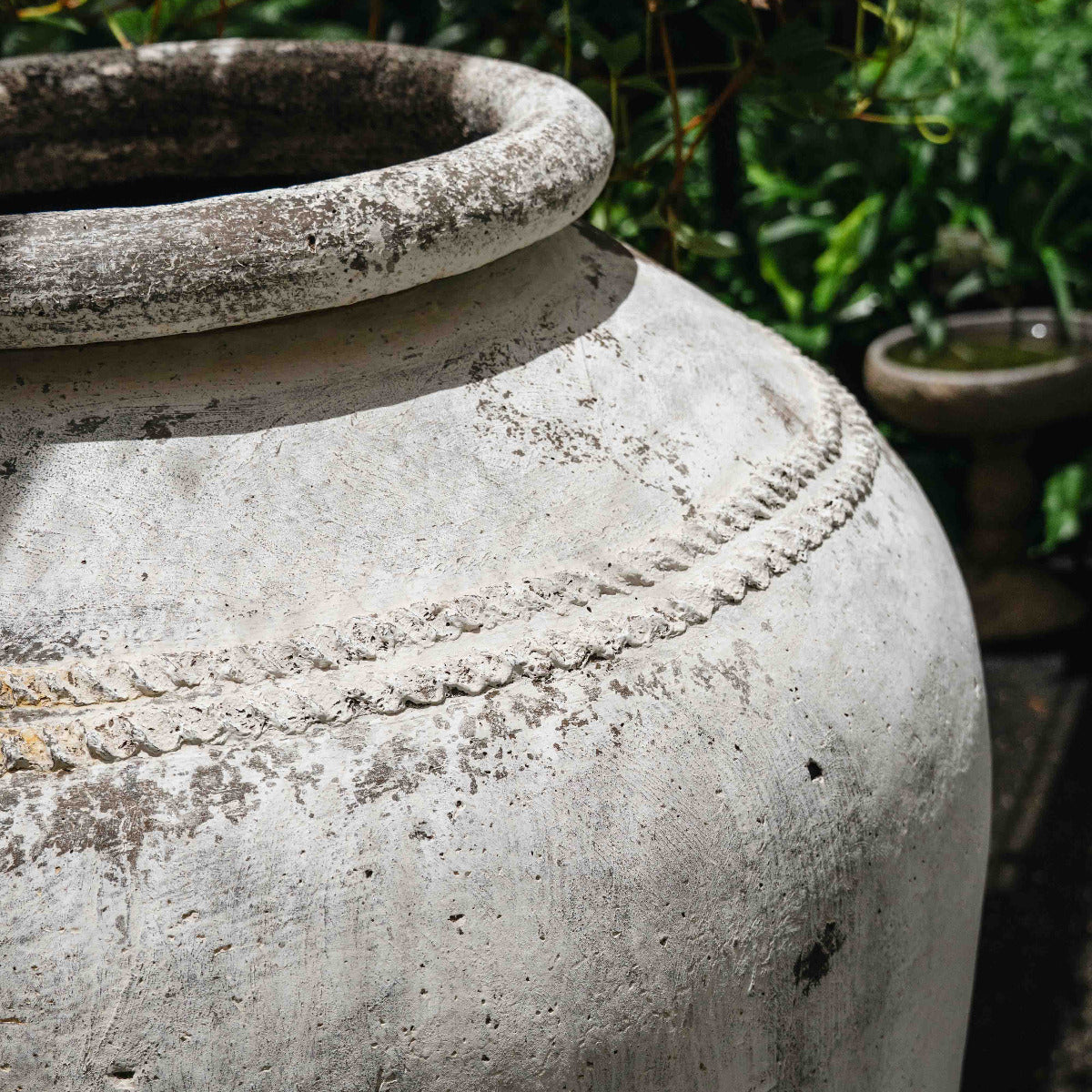 Vintage Terracotta Urn Detailed