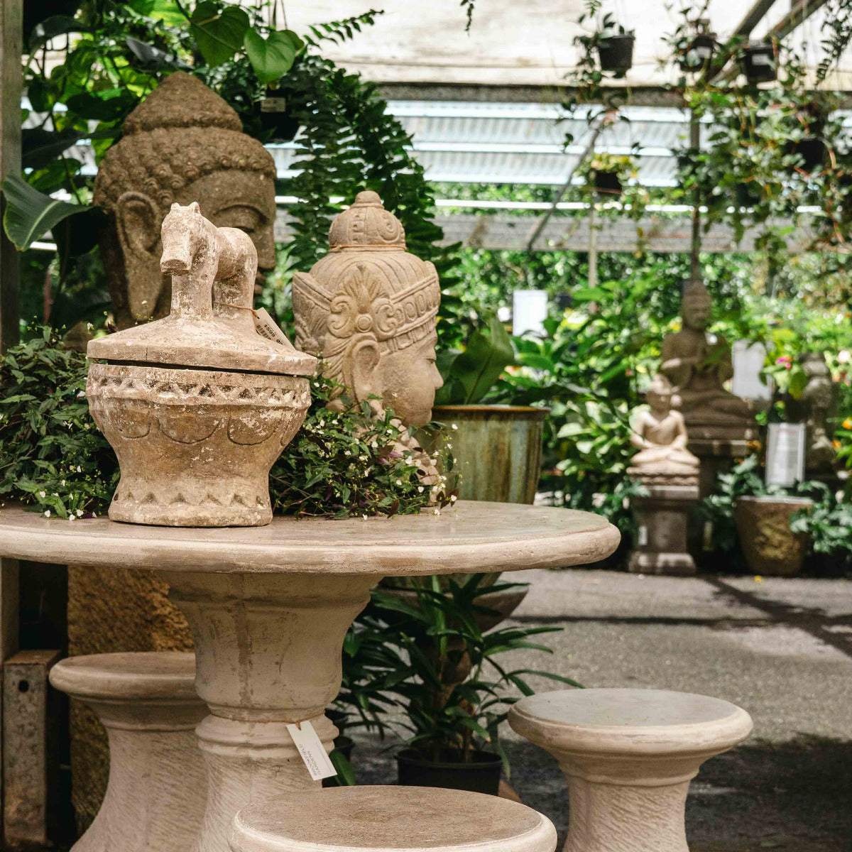 Limestone Bowl with Lid