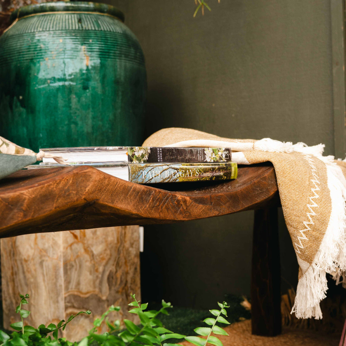 Wooden Wave Bench 3 Seater