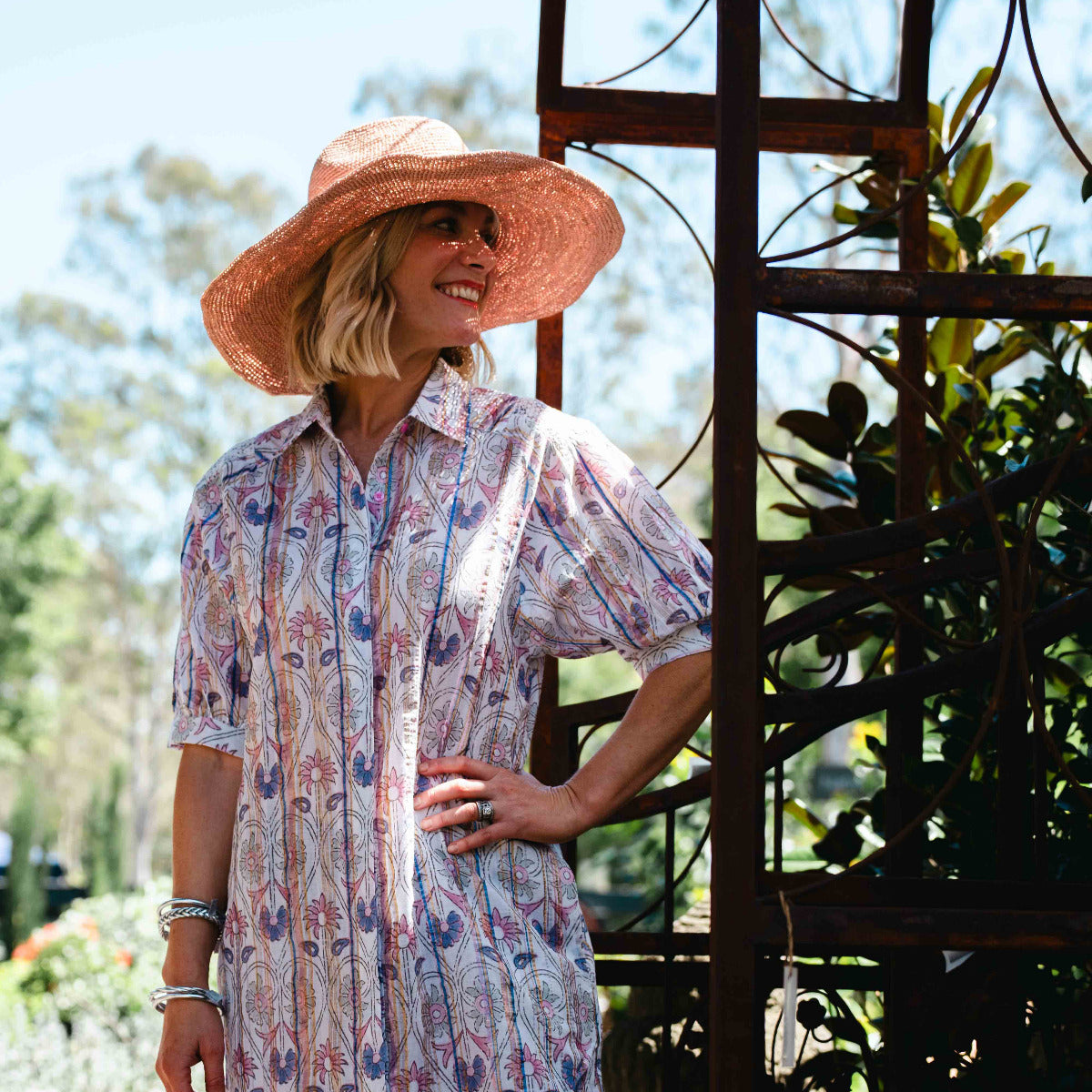 Aziz Hat Leather Light Pink