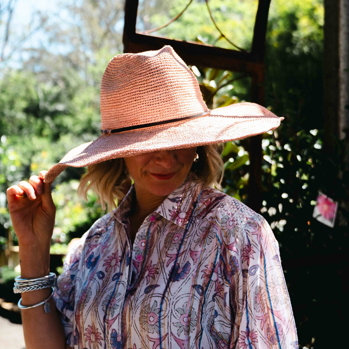 Aziz Hat Leather Light Pink