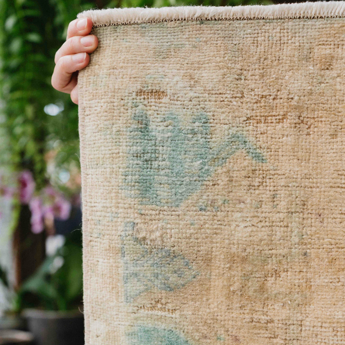 One-of-a-kind vintage Anatolian runner rug hand-knotted in Turkey from wool and cotton, available at Brookfield Gardens Brisbane.