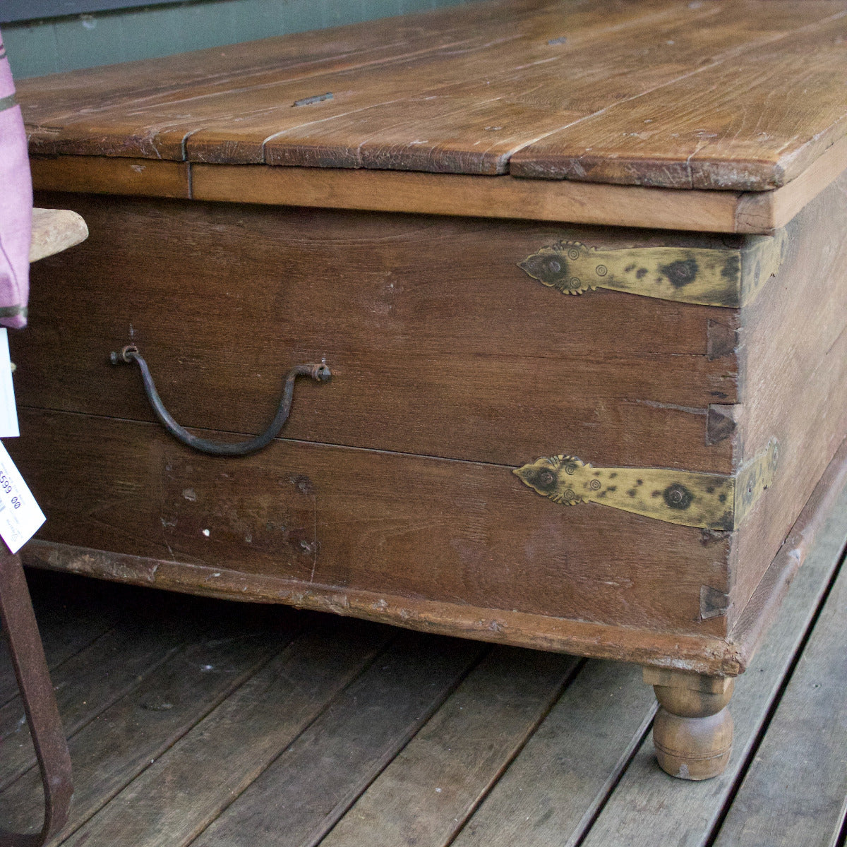 Wooden Coffee Table with Lid