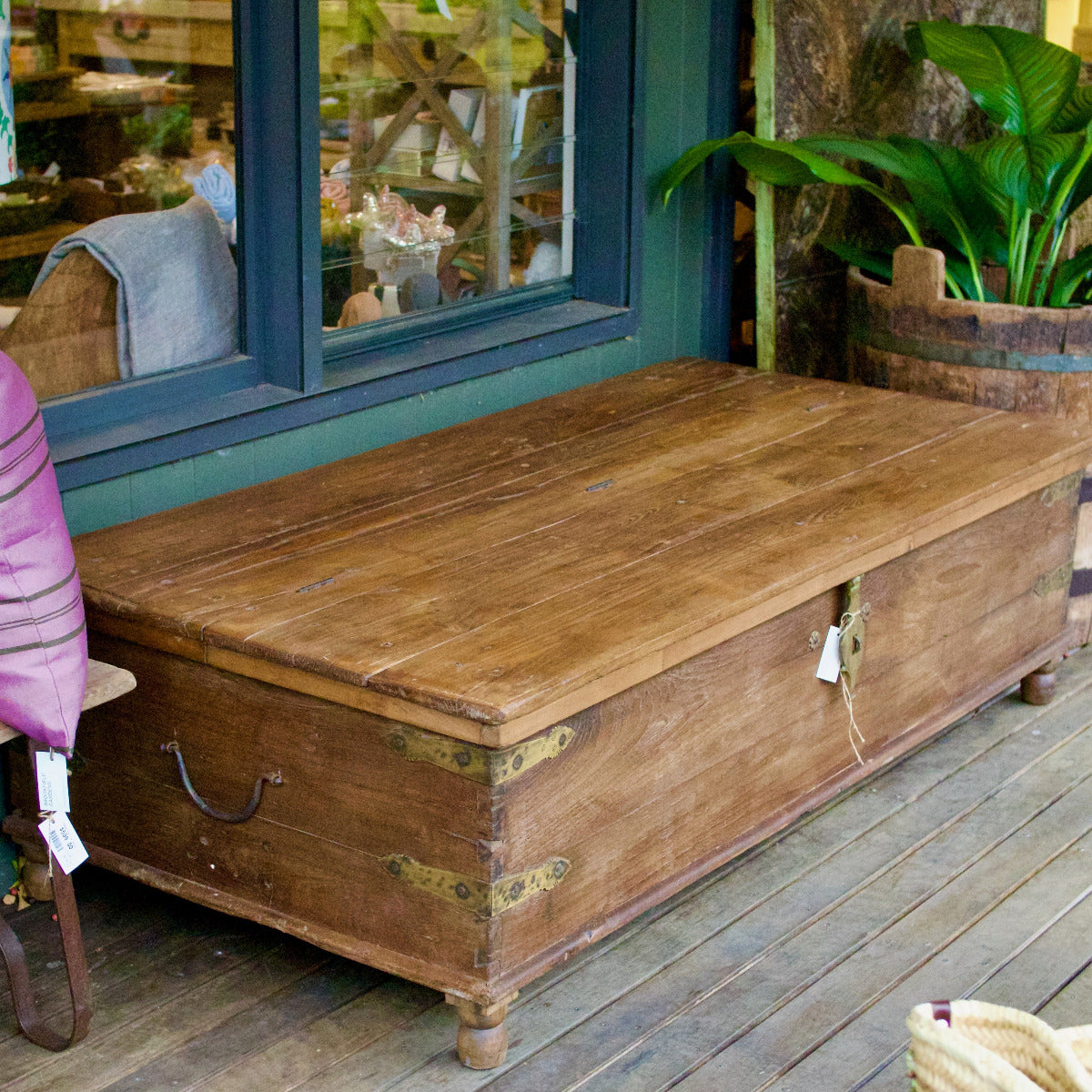 Wooden Coffee Table with Lid