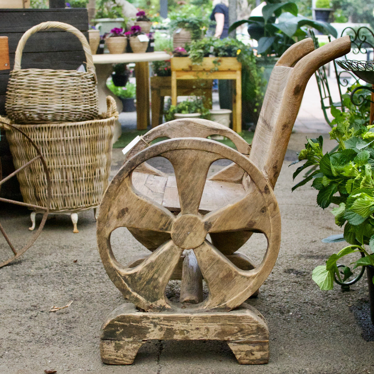 Wooden Chair Wheel Arm Rest