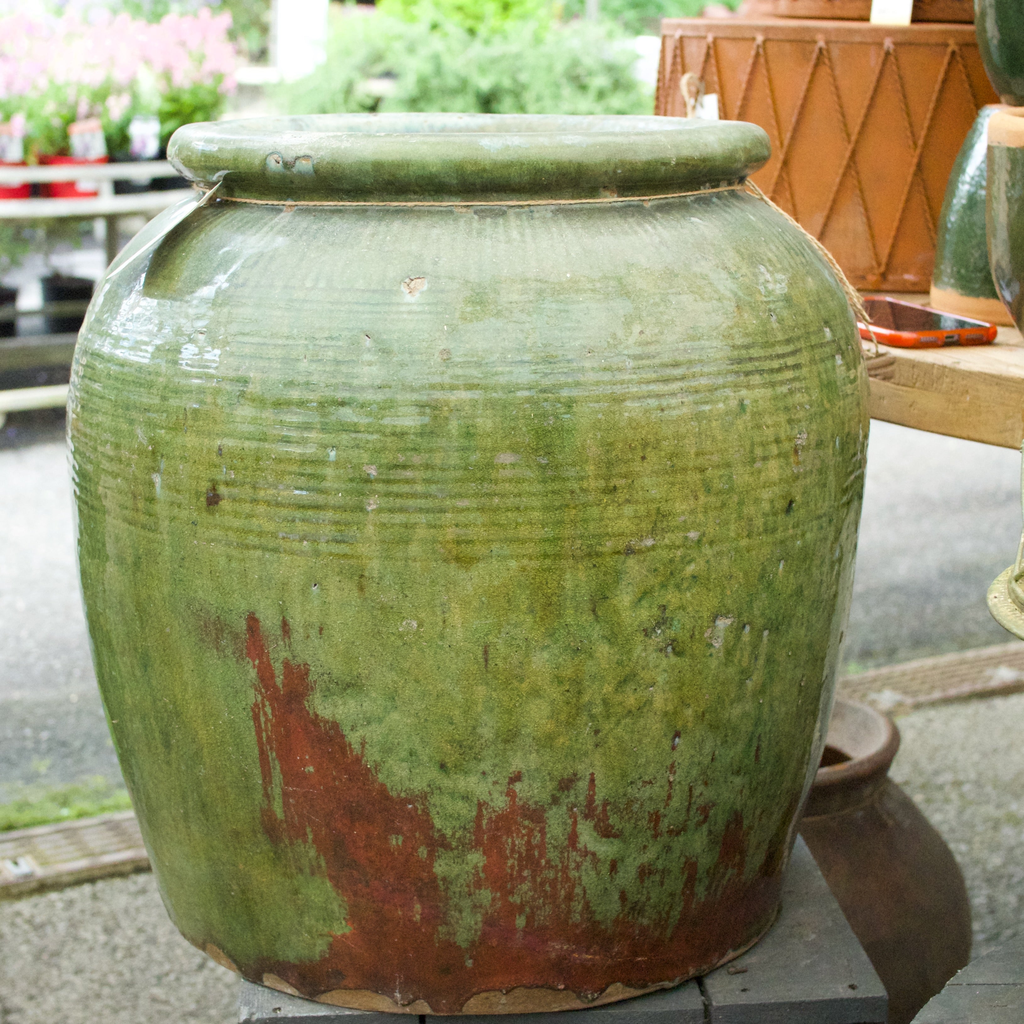 Vintage Green Water Pot