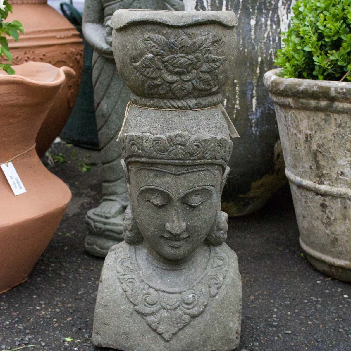 Greenstone Dewi Bowl on Head