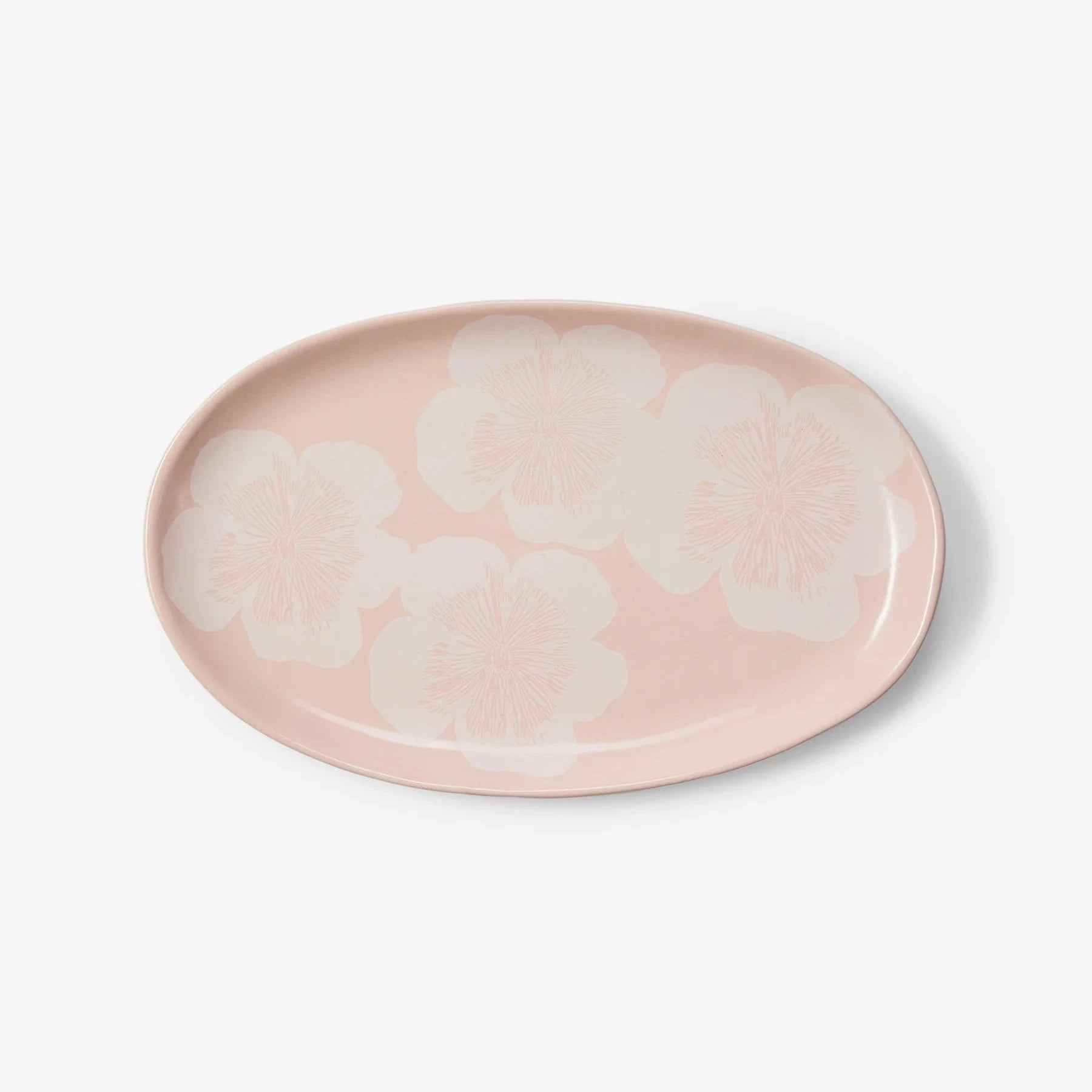 Jardin Pink Oval Platter