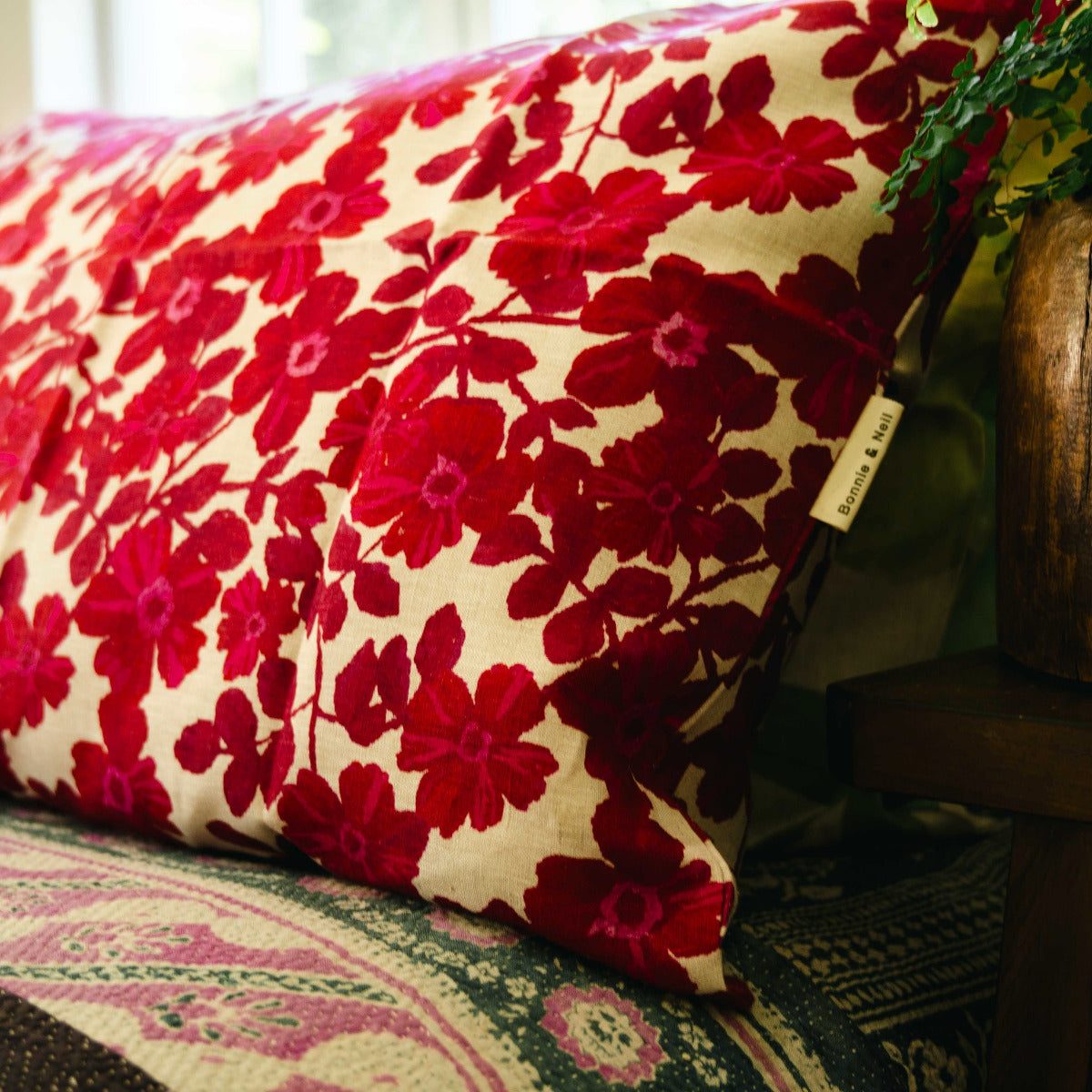 Bonnie and Neil Rosetta Pink Linen Standard Pillowcases