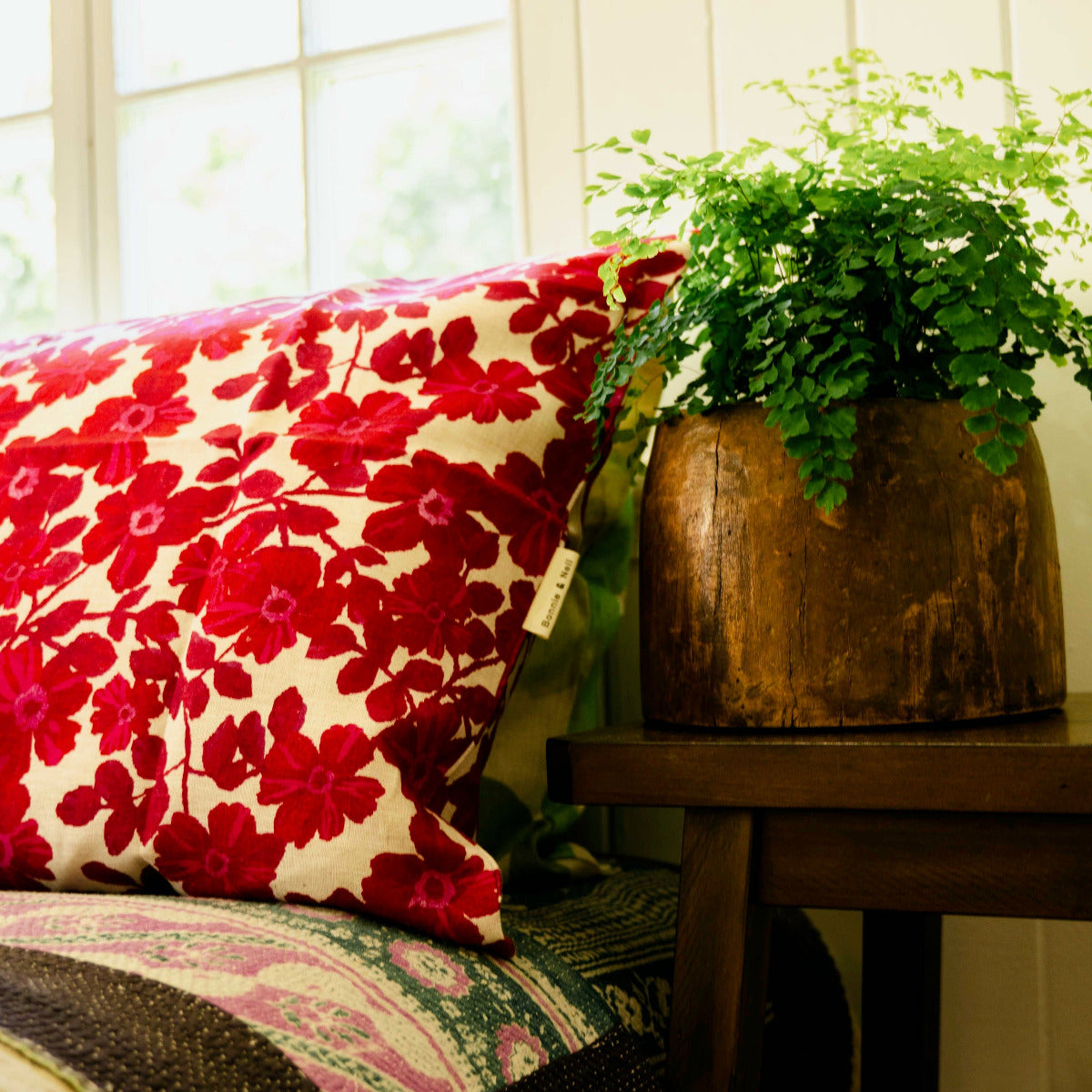 Bonnie & Neil Rosetta Pink Linen Standard Pillowcases