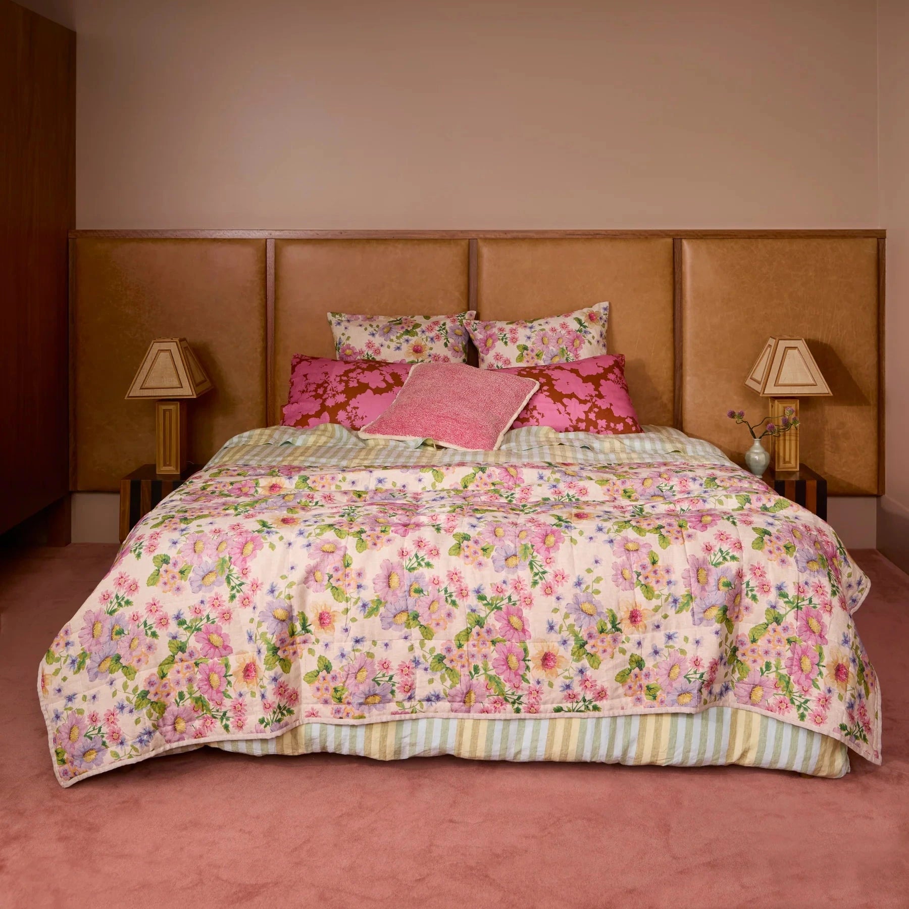 Gardenia Cerise Pillowcases