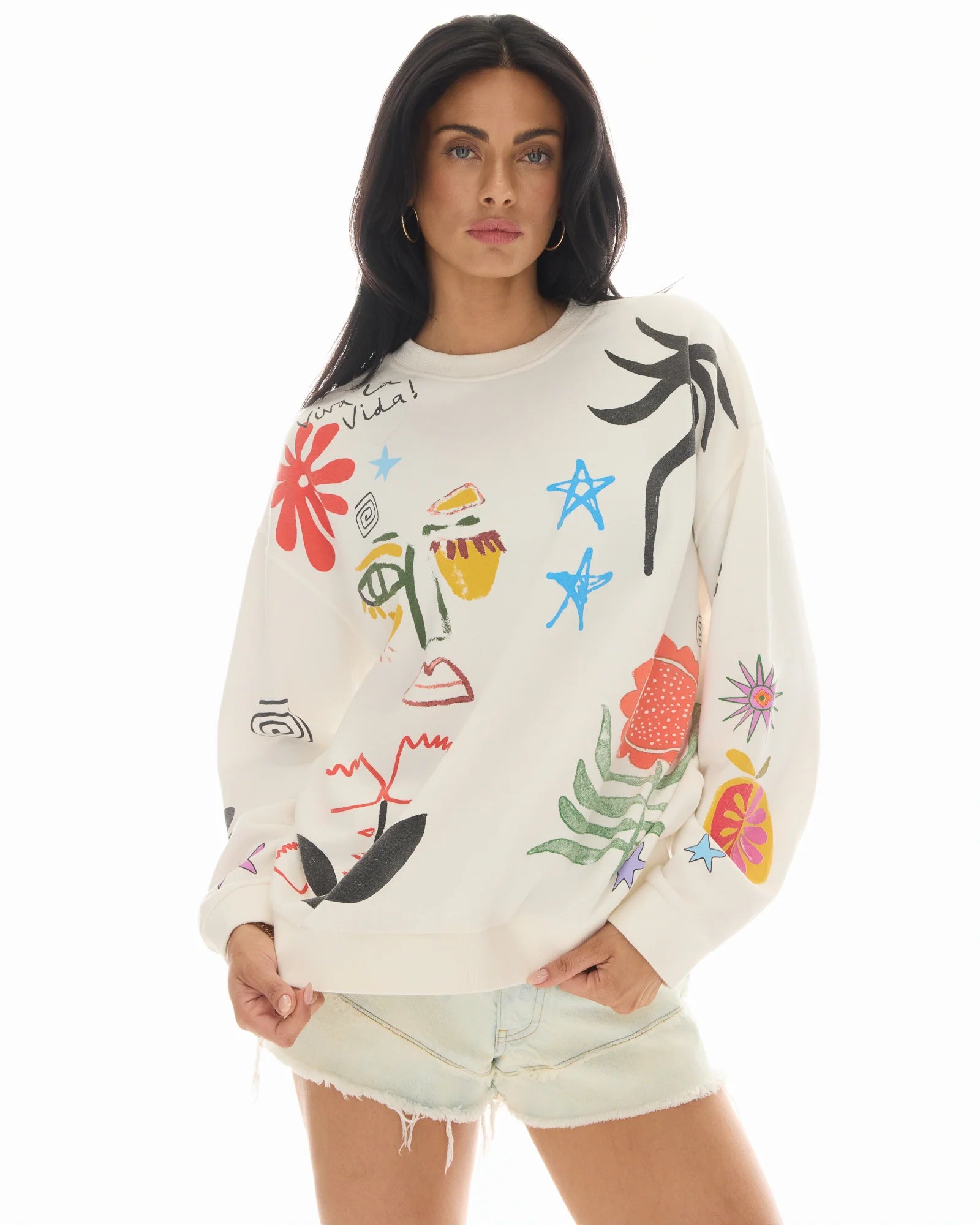 Illustrated Postcard Sweater