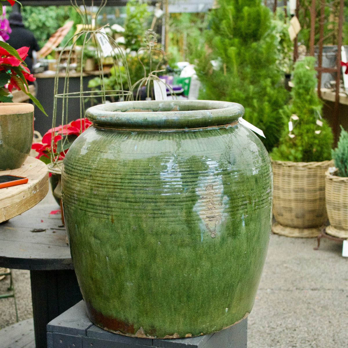 Vintage Green Water Pot