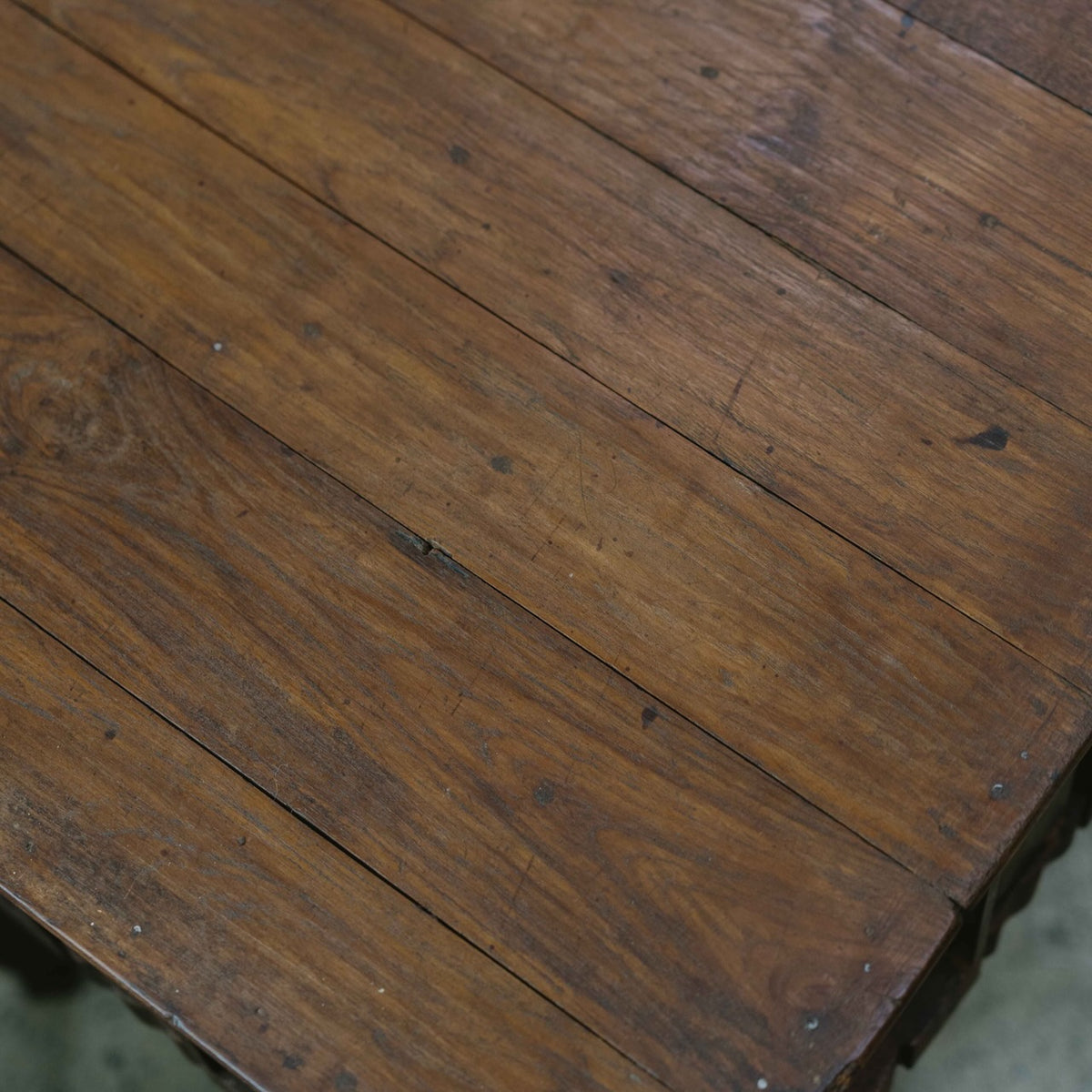 Vintage wooden side table from India with curved legs and decorative timber detail, ideal beside a sofa, armchair or bed, exclusive to Brookfield Gardens.