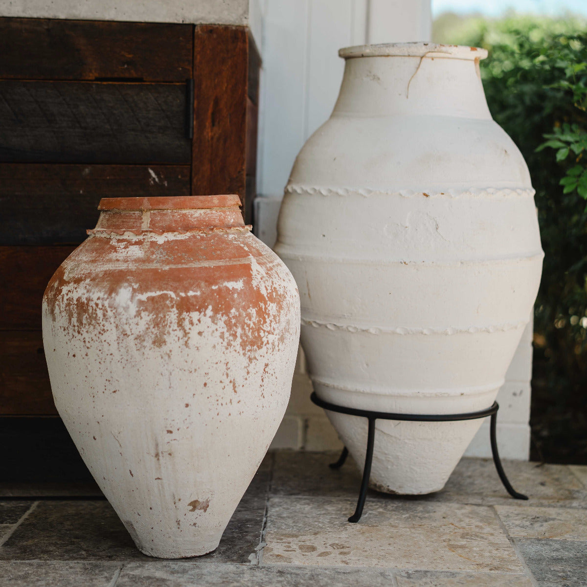 Ancient Turkish Odemis weathered terracotta pot with aged patina available in Brisbane
