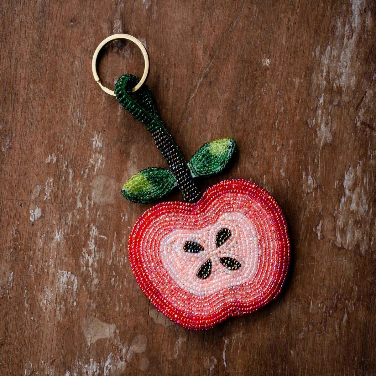 Apple Beaded Key Ring PL Accessories Brookfield Gardens