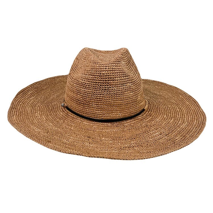 Aziz Hat Leather Light Brown PL - Hats Brookfield Gardens