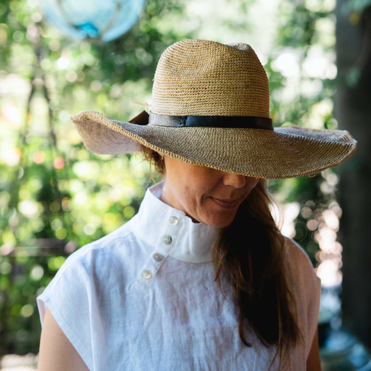Aziz Hat w Black Leather PL Accessories Brookfield Gardens