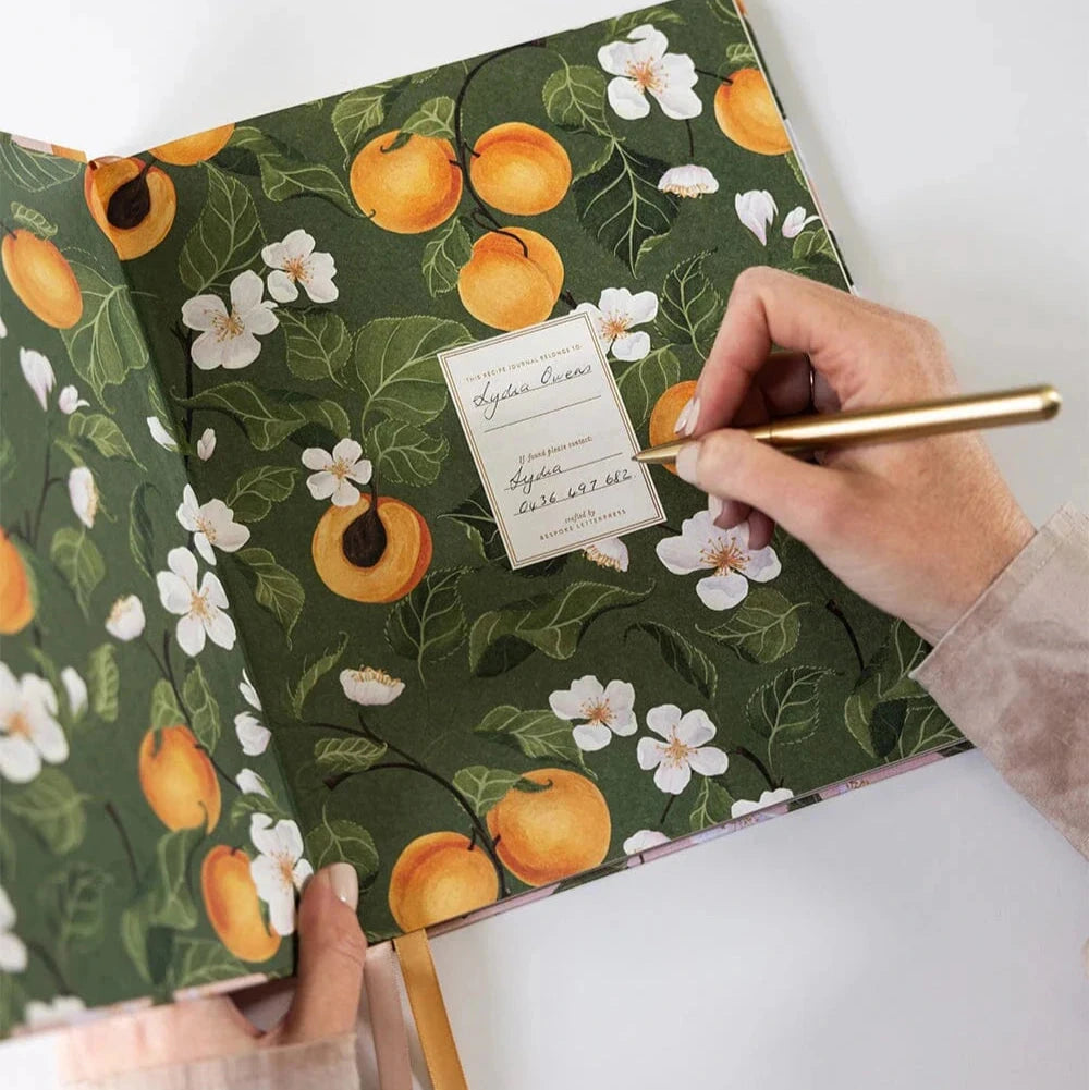 Bespoke Letterpress Recipe Journal PL Stationery Brookfield Gardens