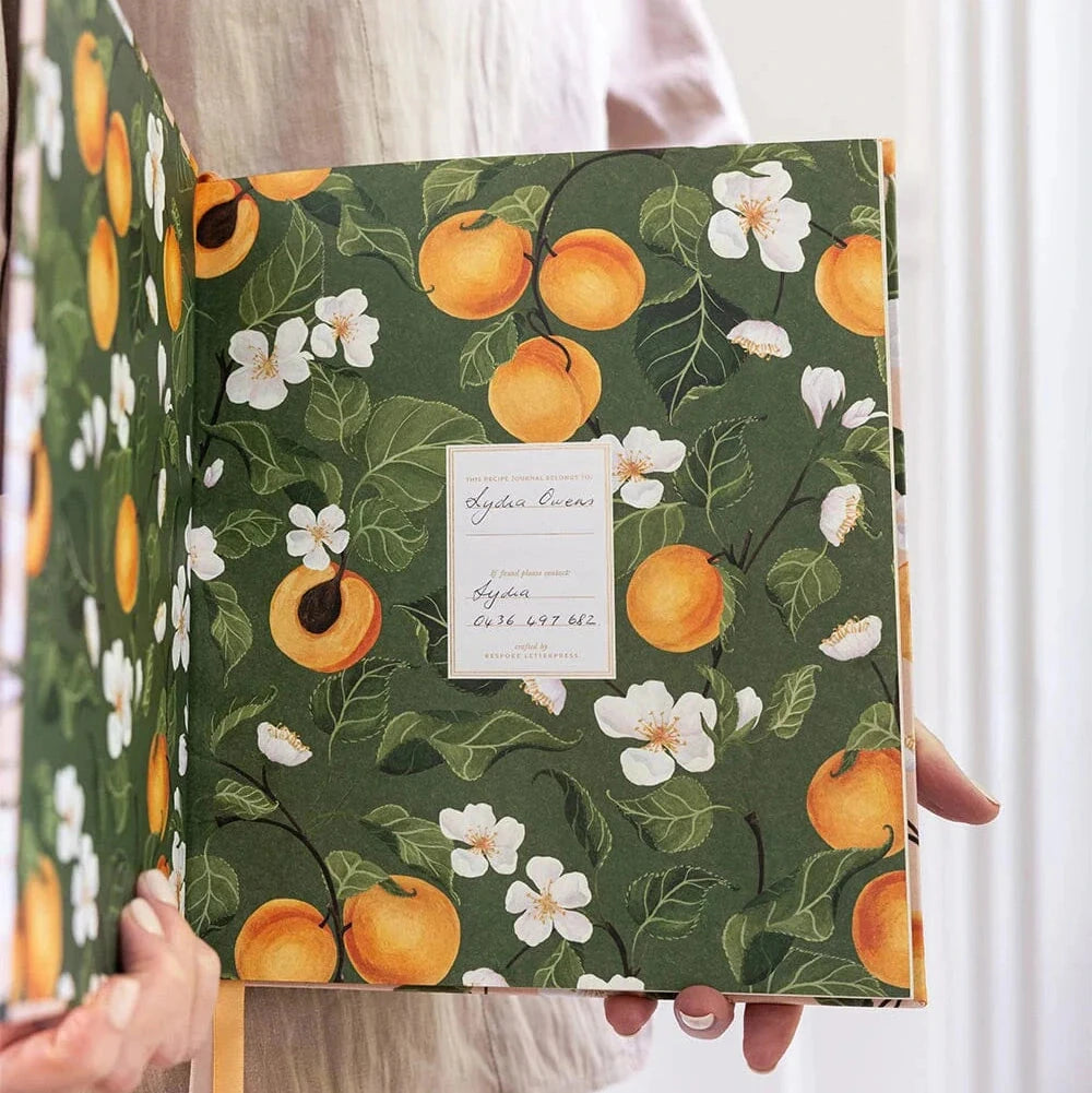 Bespoke Letterpress Recipe Journal PL Stationery Brookfield Gardens