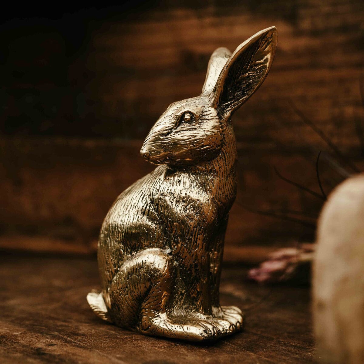 Brass Rabbit Sitting Medium Gift - Ornaments Brookfield Gardens