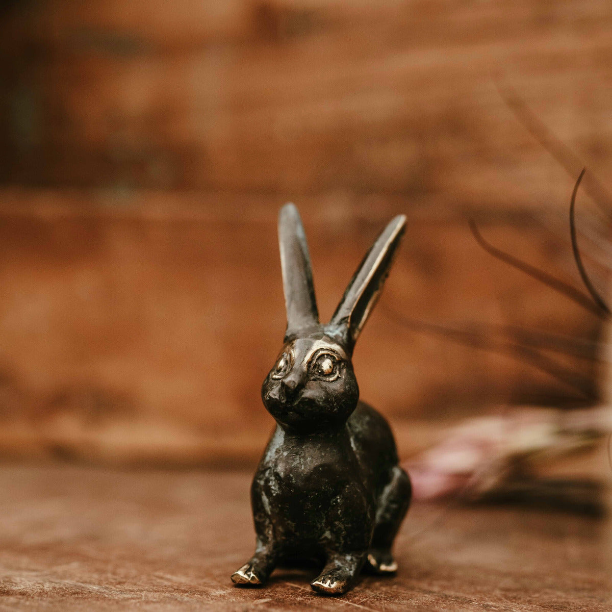 Brass Rabbit Small Ears Up Gift - Ornaments Brookfield Gardens