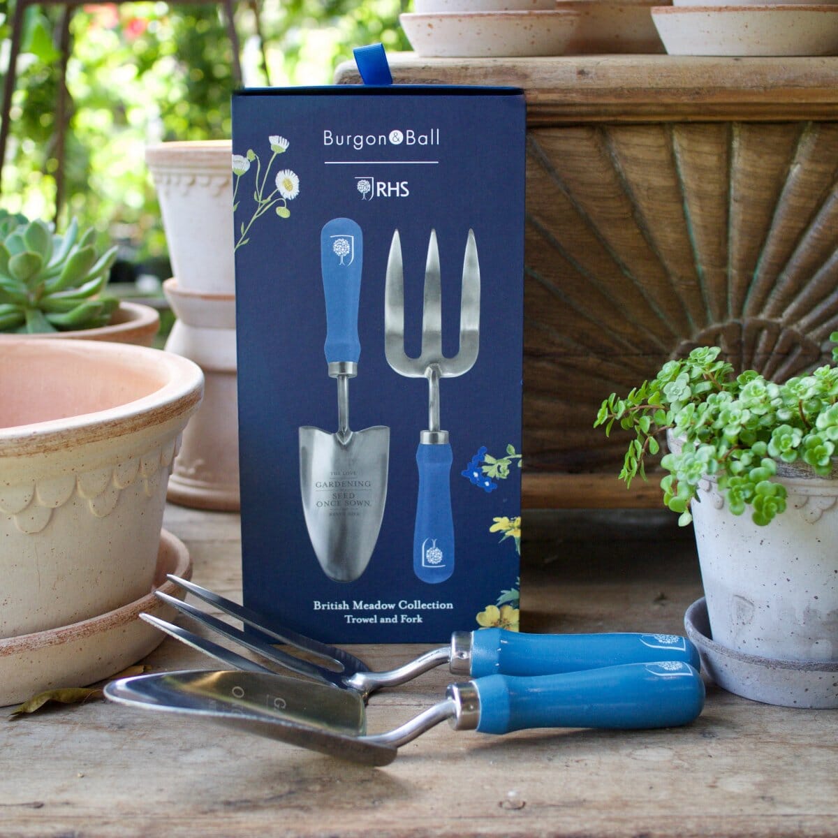 British Meadow Trowel & Fork Set Hardware - Tools Brookfield Gardens