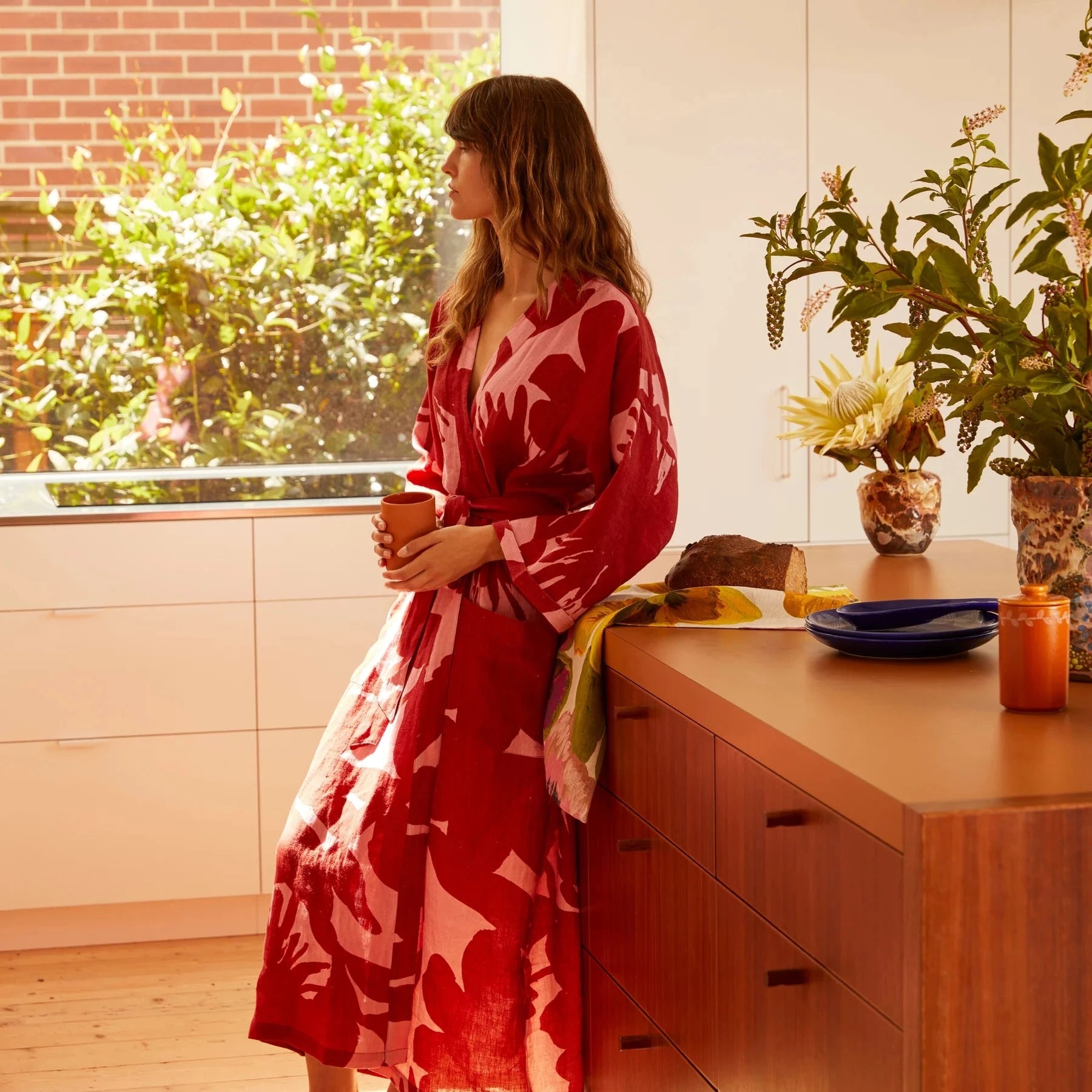 Carmine Robe Burgundy PL Clothing Brookfield Gardens