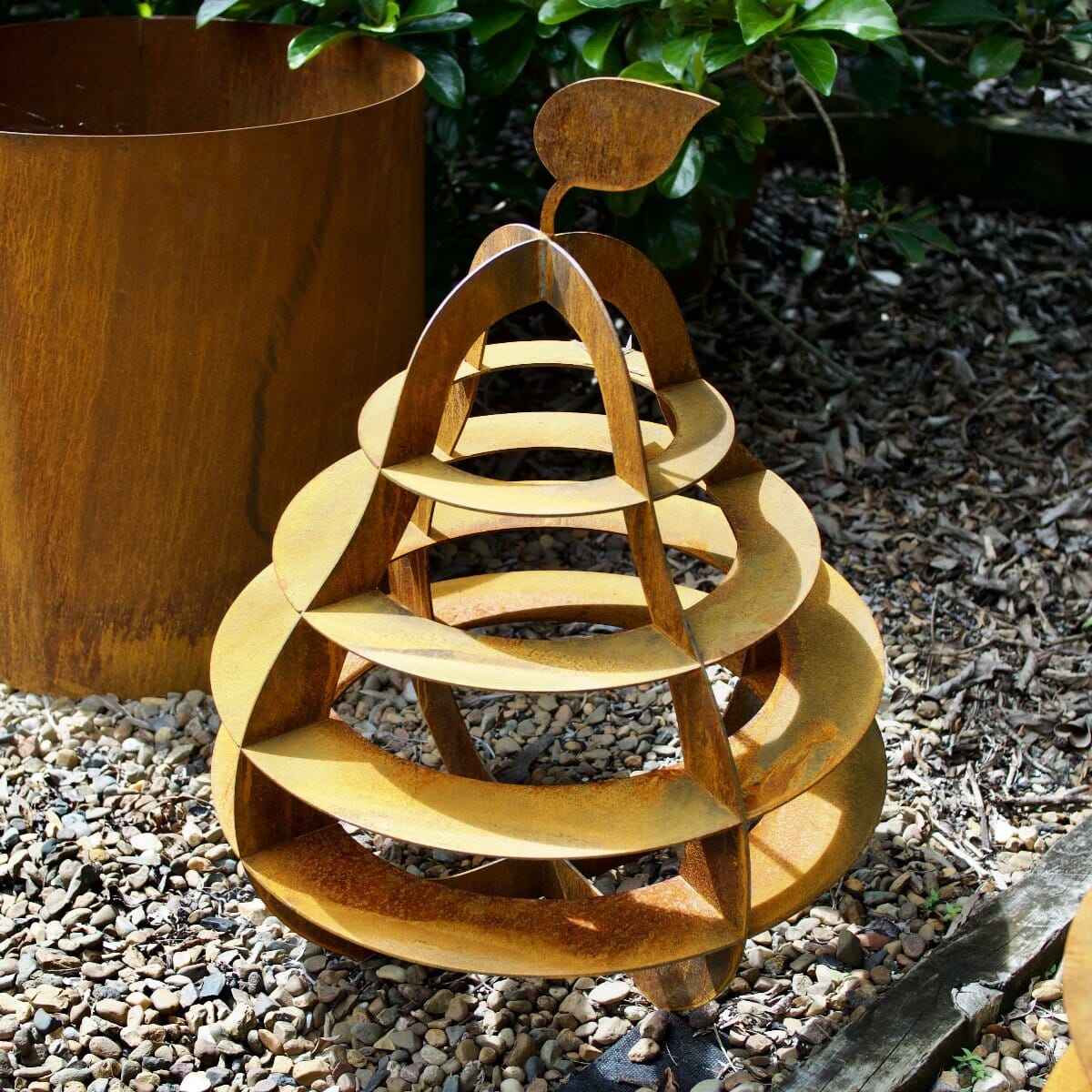 Corten Pear Garden Art Brookfield Gardens