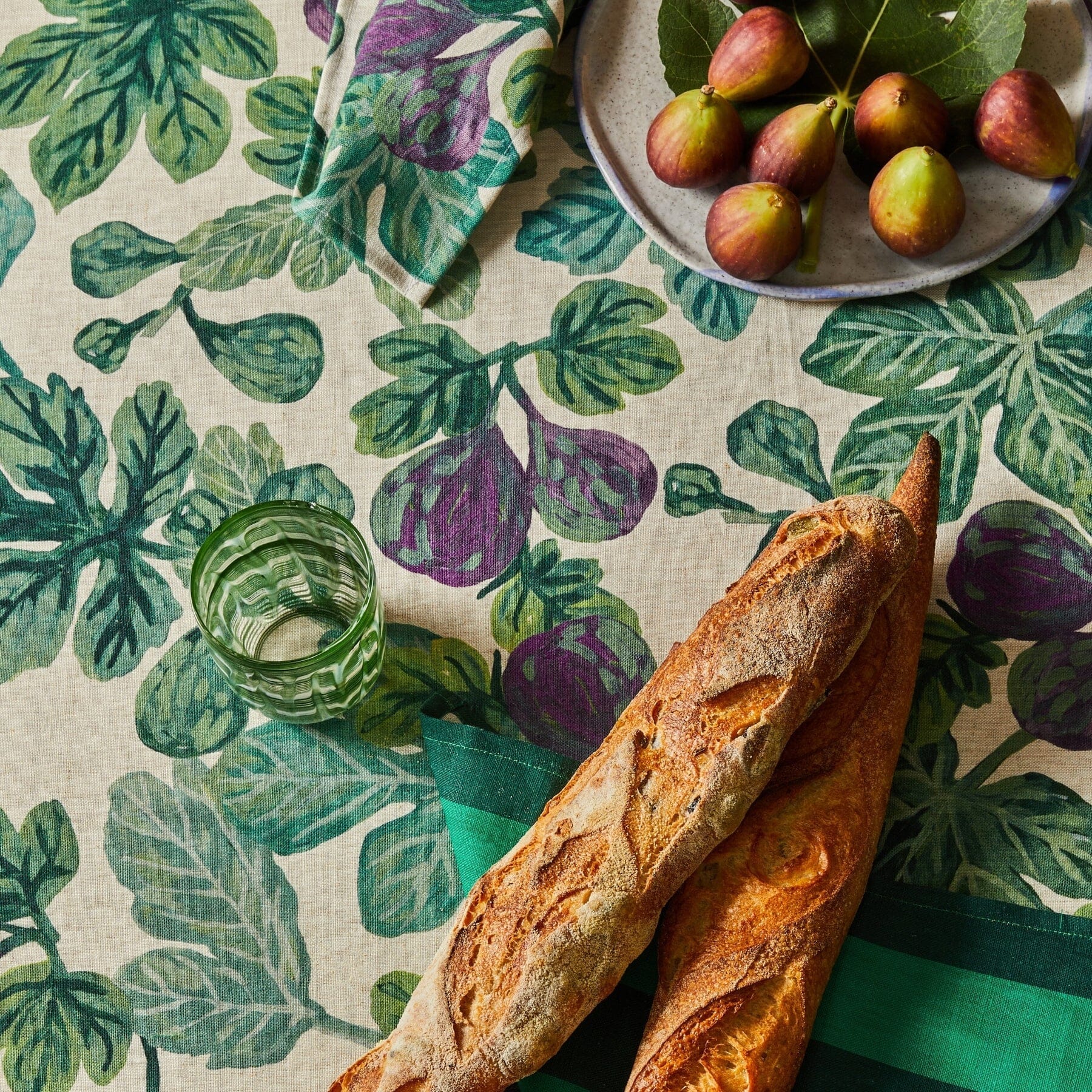 Figgy Green Tablecloth Medium PL Napery Brookfield Gardens