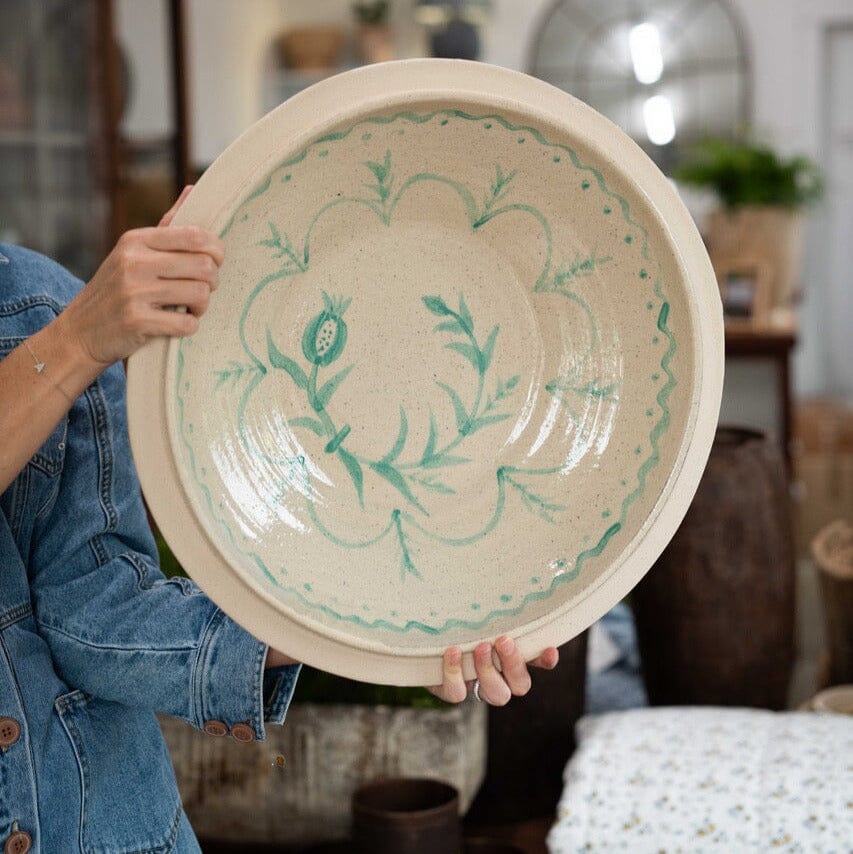 Flower Motif Plate L BH - Homewares Brookfield Gardens