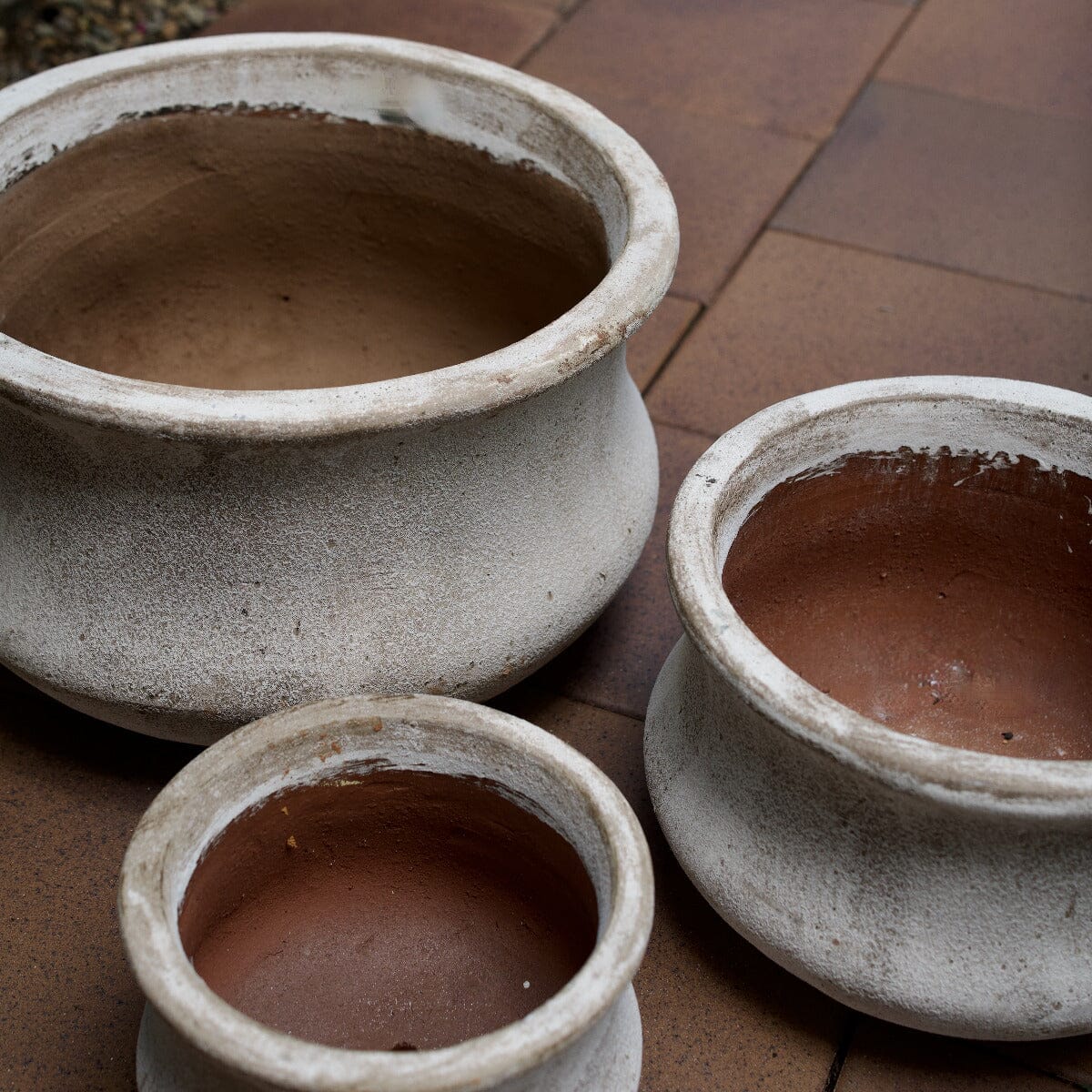 Ganache Low Lotus Pots - Terracotta Brookfield Gardens