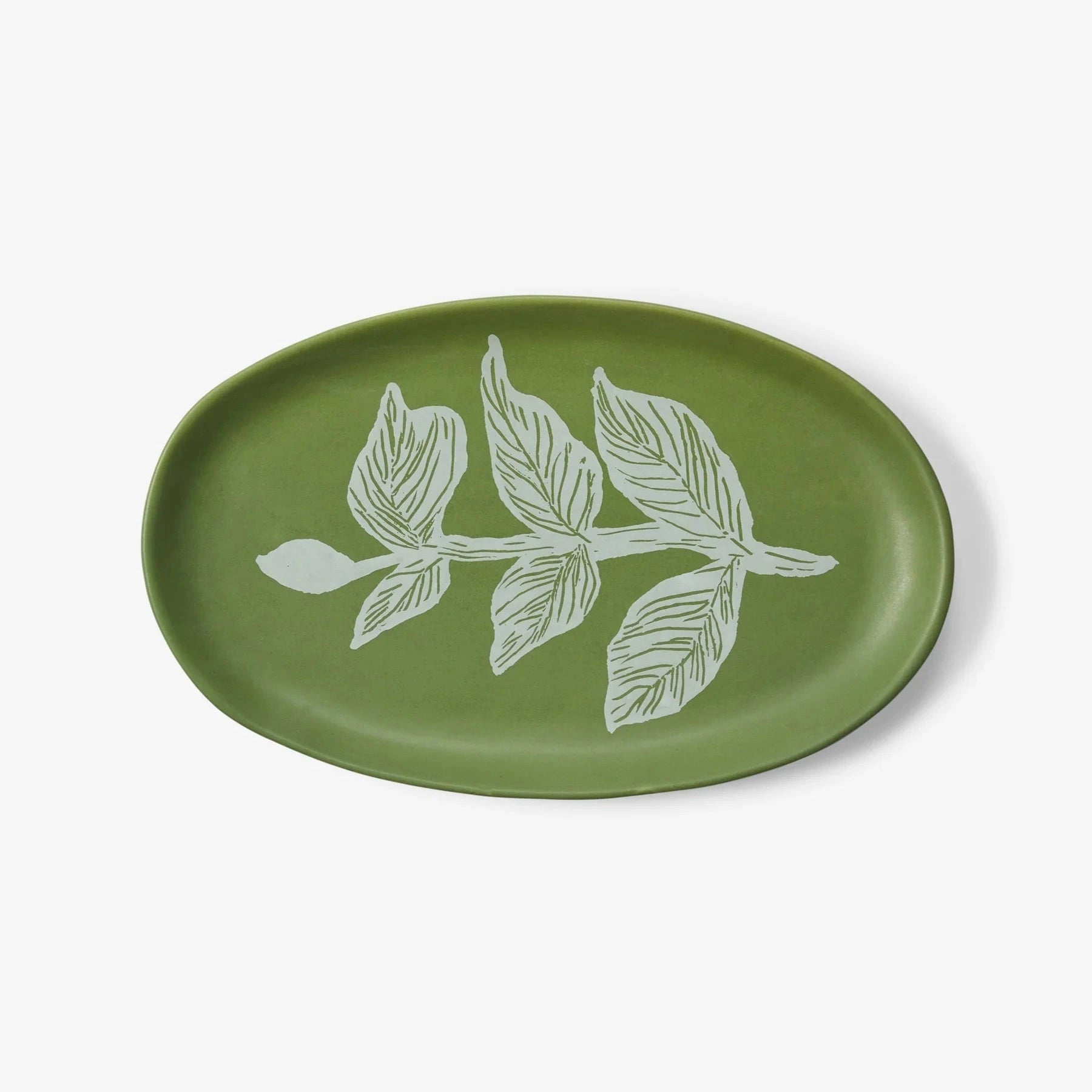 Jardin Green Oval Platter
