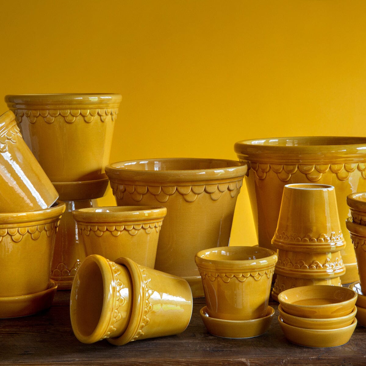Kobenhavner Amber inc Saucer Pots - Berg Berg
