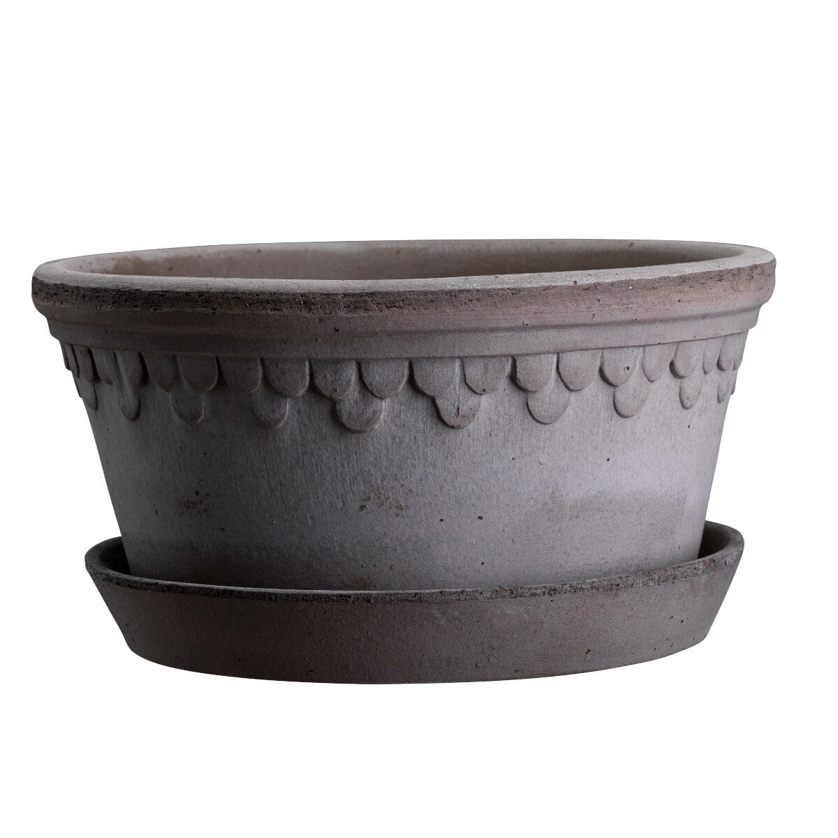 Kobenhavner Low Bowl Grey inc saucer Pots - Berg Berg