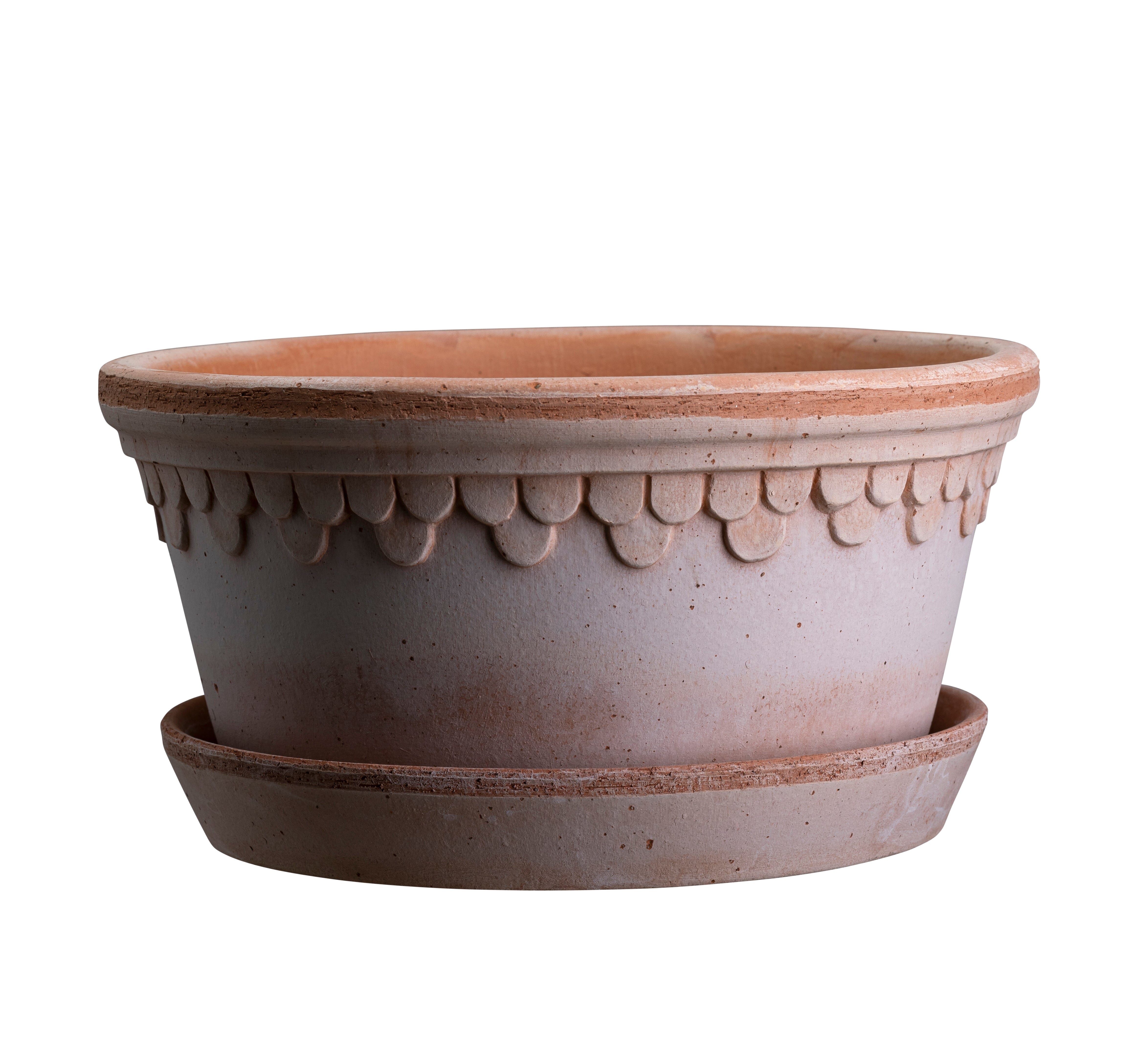 Kobenhavner Low Bowl Rosa Inc Saucer Pots - Berg Berg