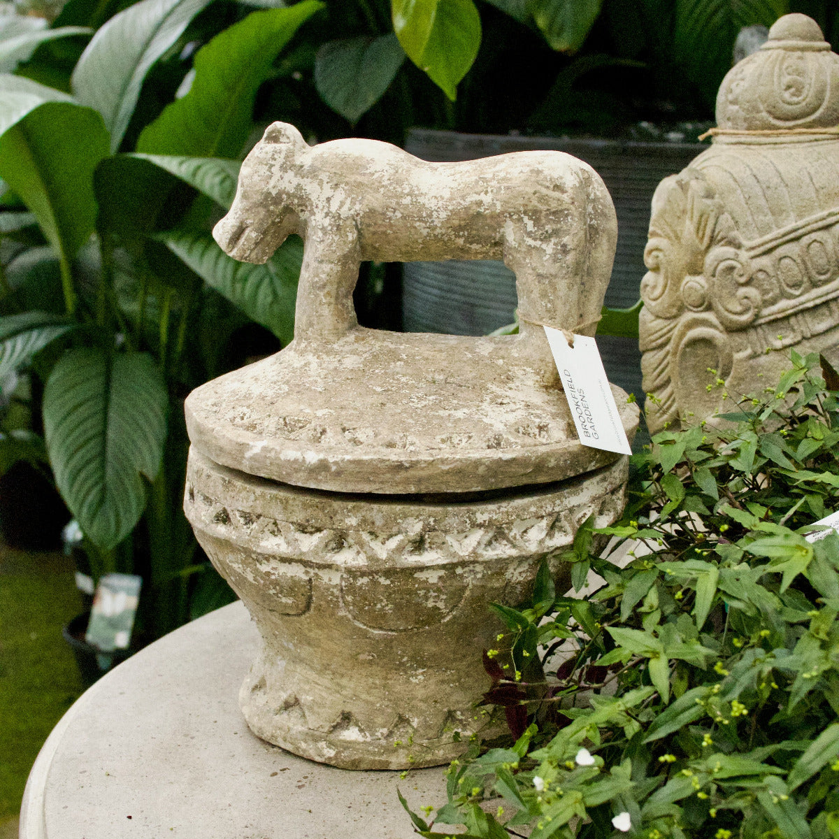 Limestone Bowl with Lid