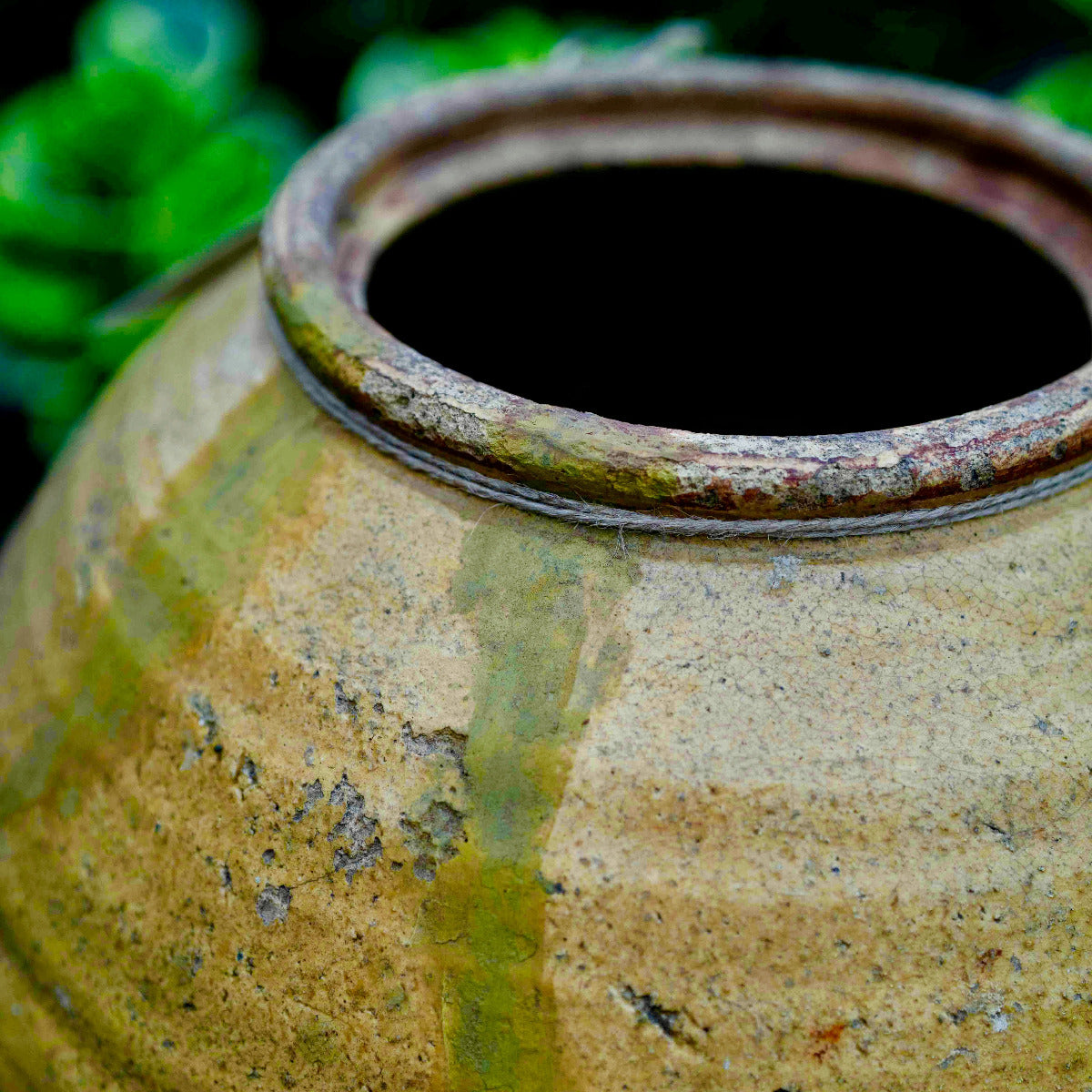 Yellow Glaze Vintage Pot BH - Homewares Brookfield Gardens