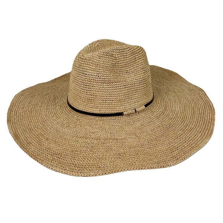 Aziz Hat Natural Braided Leather