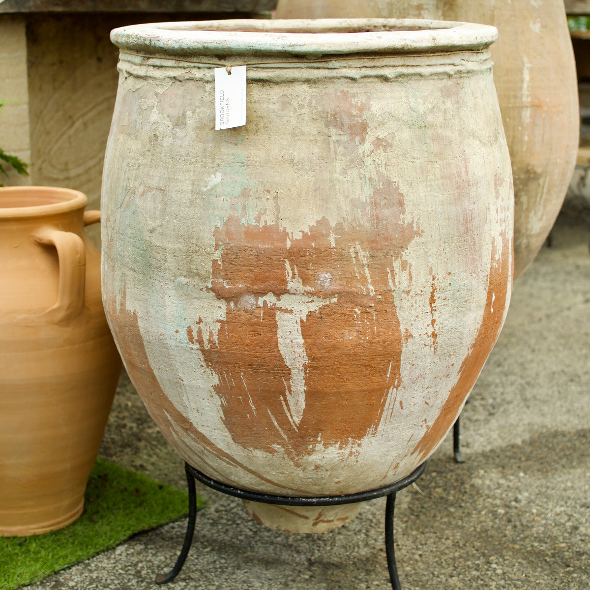 Ancient Turkish terracotta garden pot 