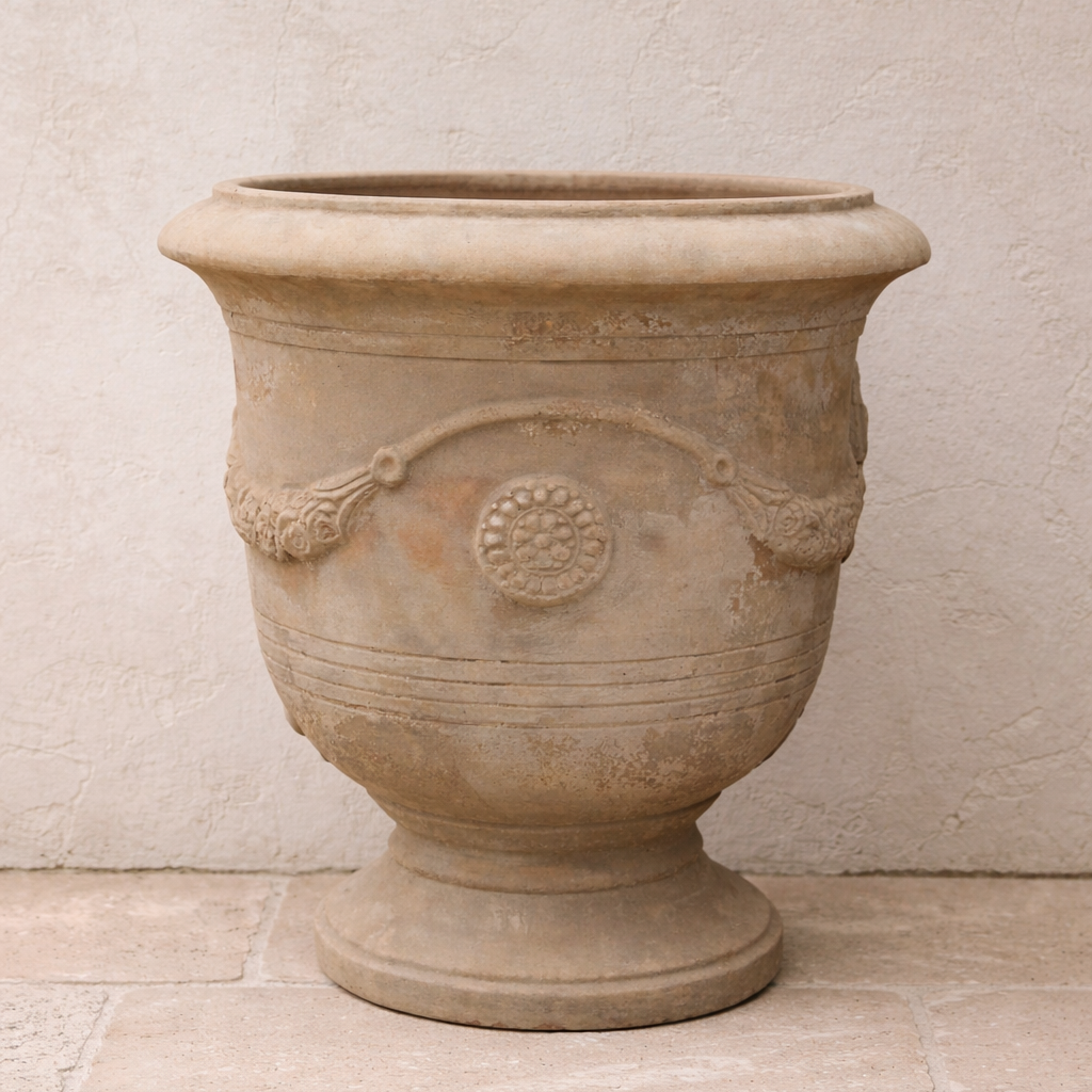Antique terracotta Anduze urn