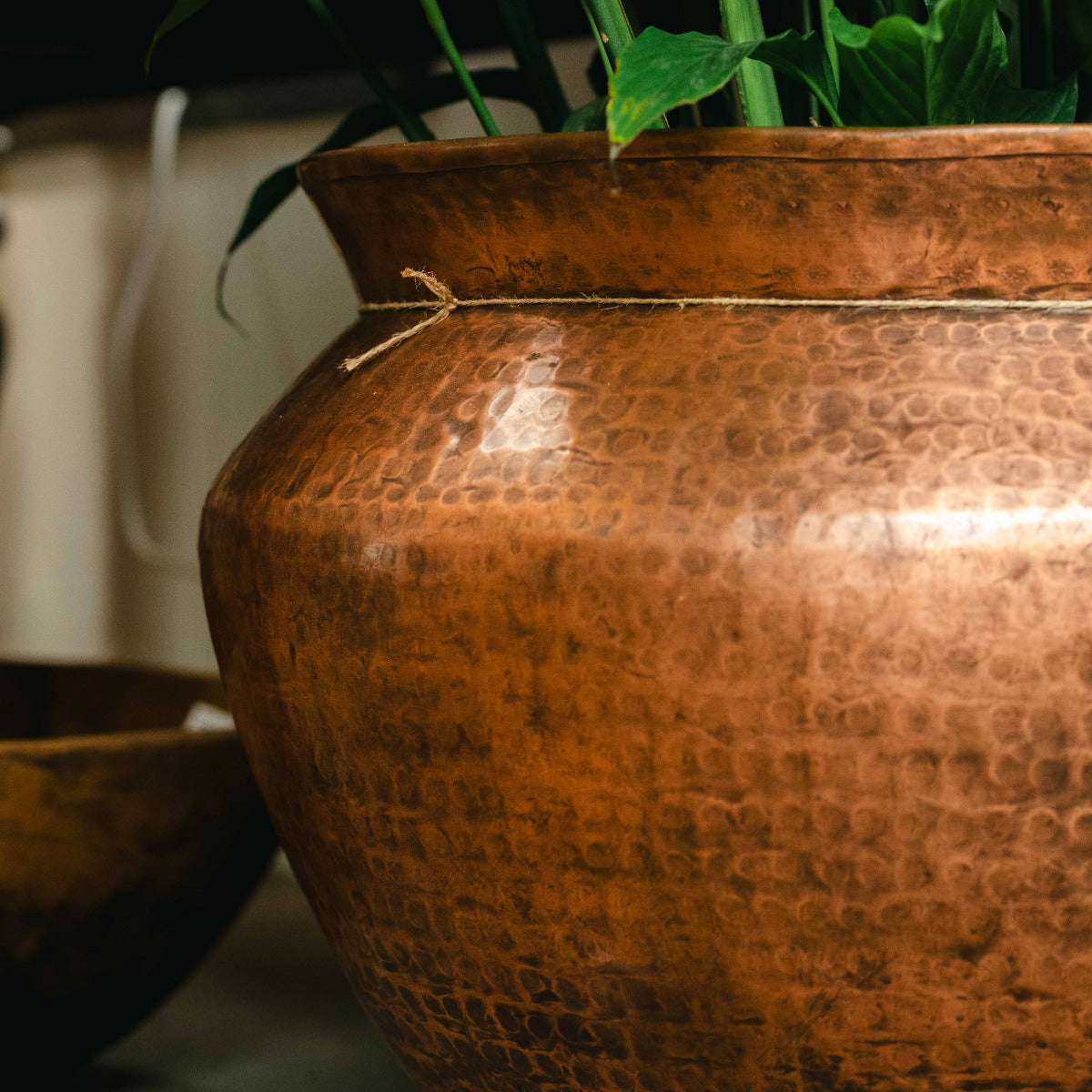 Hammered Copper Planter