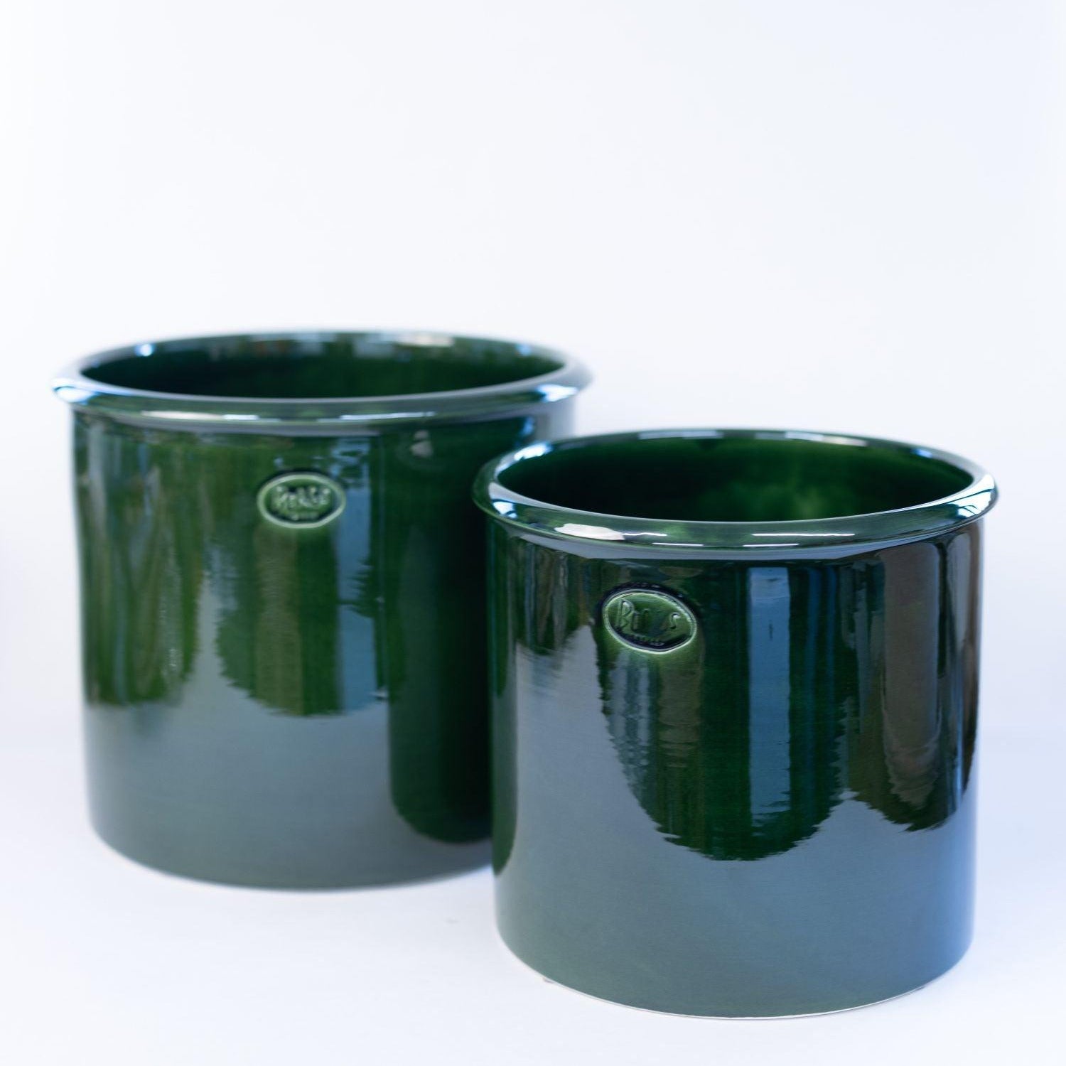 Bergs Potter Modena emerald green glazed pot