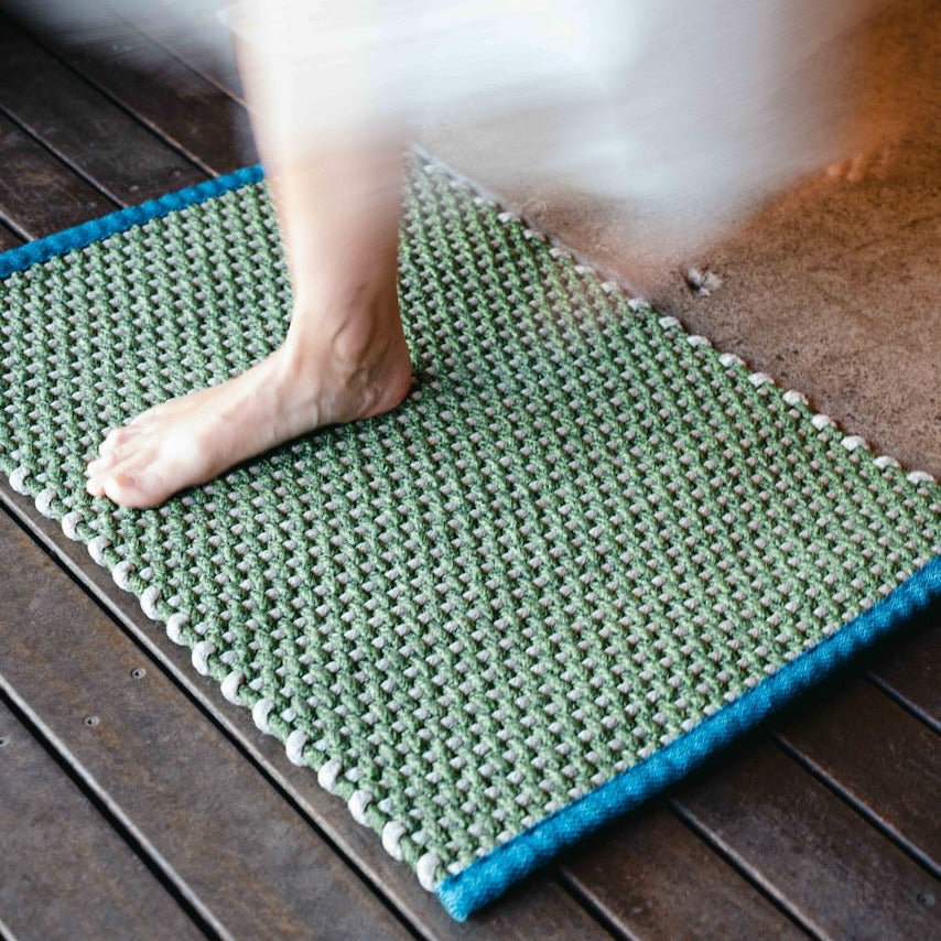 Chase Doormat 50 x 70cm, handmade in India from durable polypropylene, suitable for indoor and outdoor use, available at Brookfield Gardens.