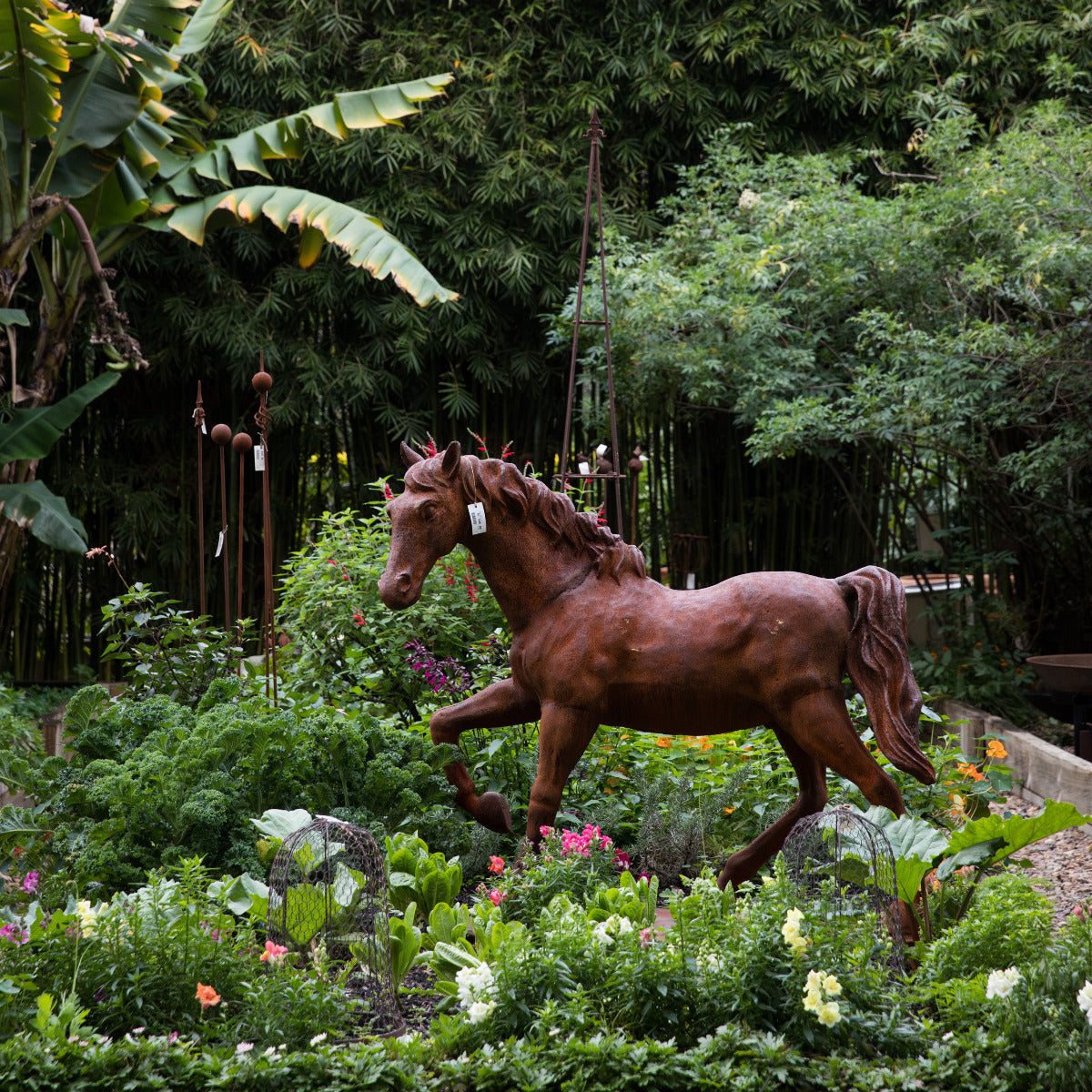 Corten Steel Horse Garden Sculpture Large Feature Brisbane