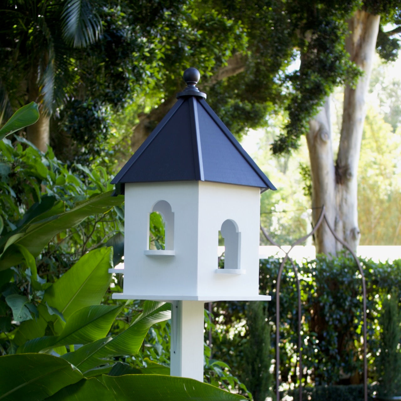 Handcrafted in Toowoomba, garden feature, dove cote and available in two sizes, this timeless decorative dove cote adds classic charm to any garden, available Brookfield Gardens.