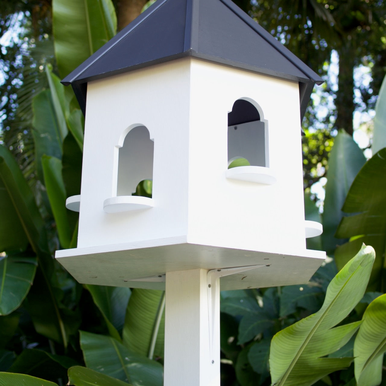 Handcrafted in Toowoomba, garden feature, dove cote and available in two sizes, this timeless decorative dove cote adds classic charm to any garden, available Brookfield Gardens.