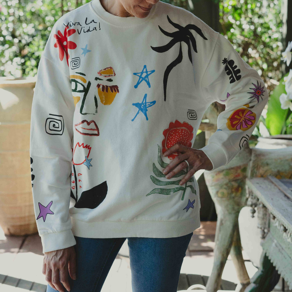 Illustrated Postcard Sweater The Tales Brisbane