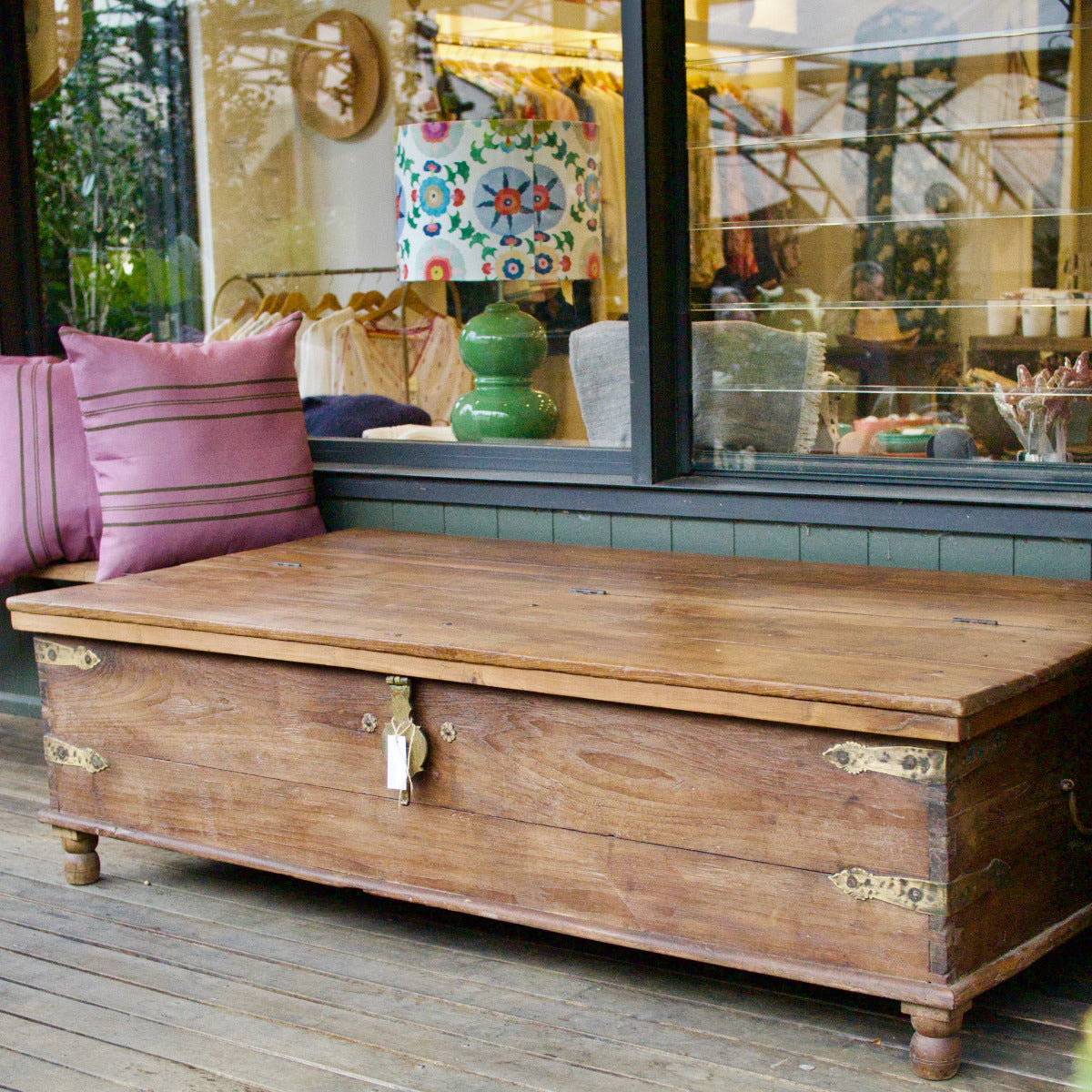 Wooden Coffee Table with Lid