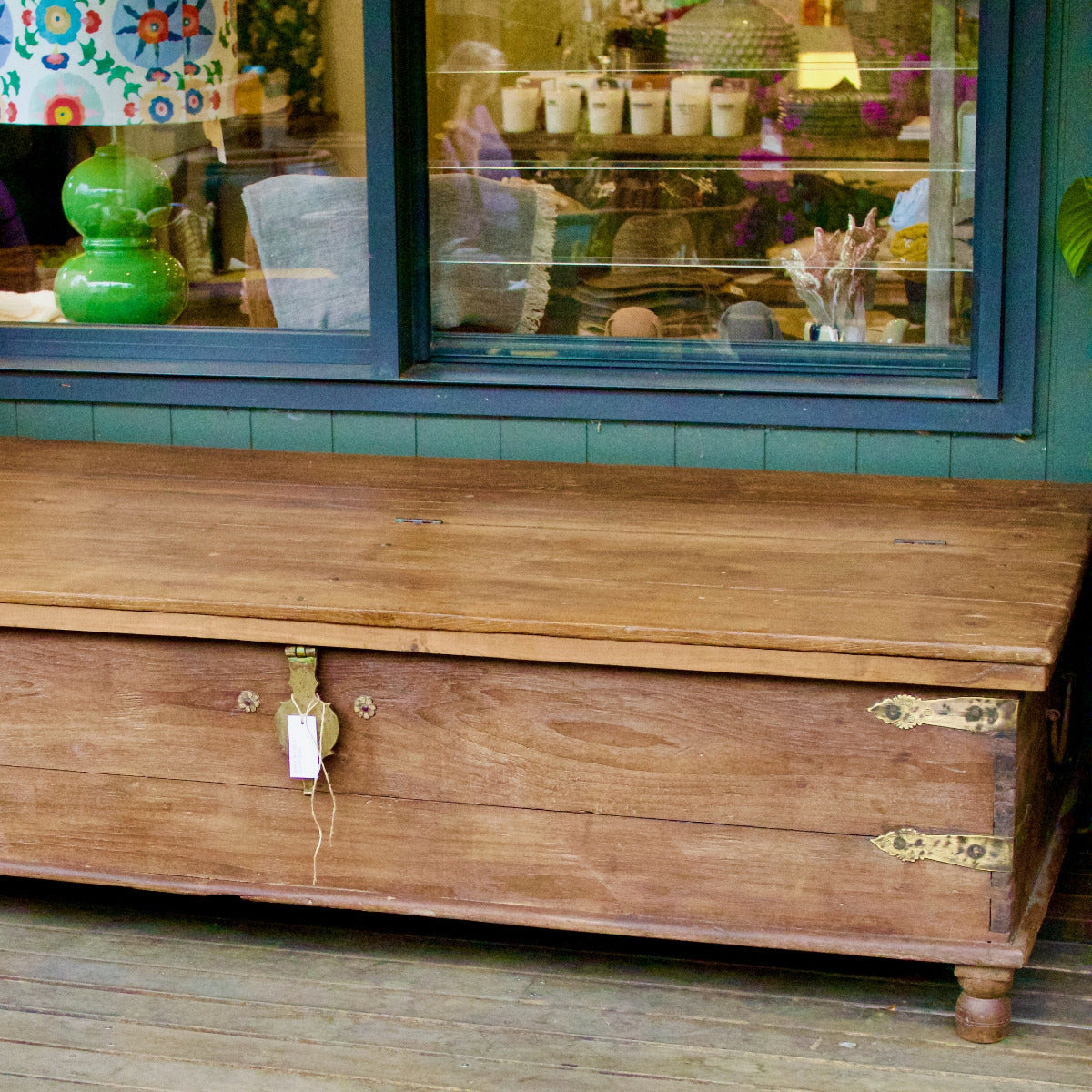 Wooden Coffee Table with Lid